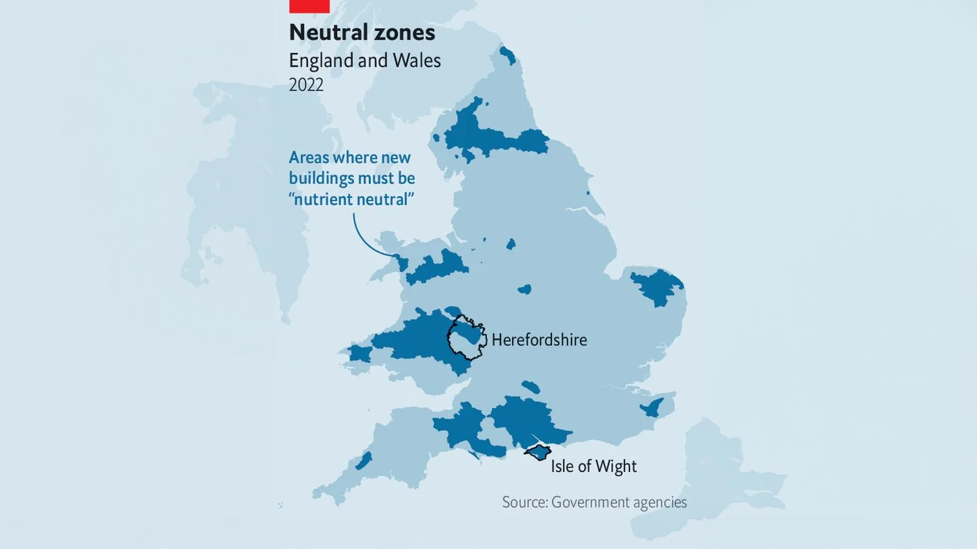 England and Wales nutrient neutrality compliant map adhered to by Clenviro Ltd