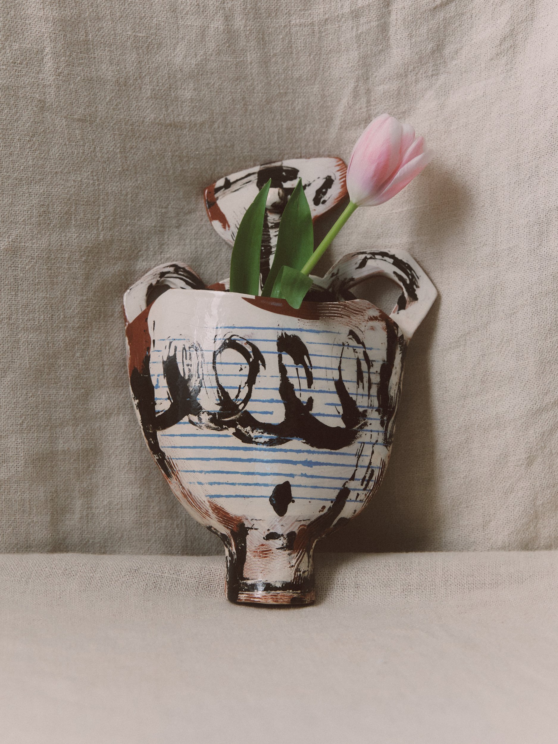 Large Ceramic Wall Vase