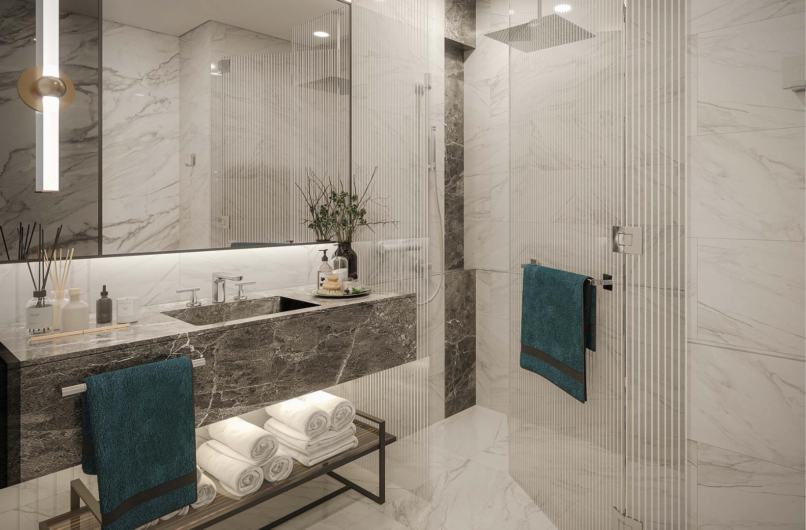 Le Pont Tower1-11-Unit Upgrade one bedroom, Bathroom.png