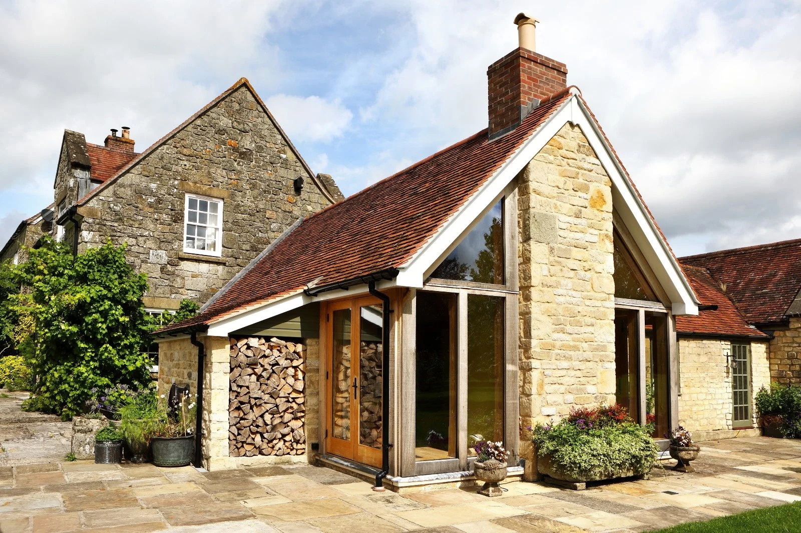 Country house extension and porch