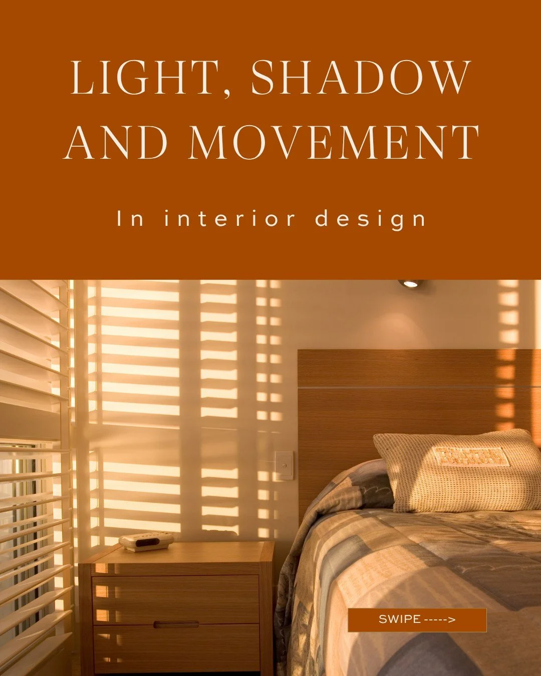 Light has a way of changing the entire mood of a home without altering the space itself.

The shadows created by shutters, the glow of warm evening lamps and late sunlight moving across walls and floors all bring depth and atmosphere into an interior