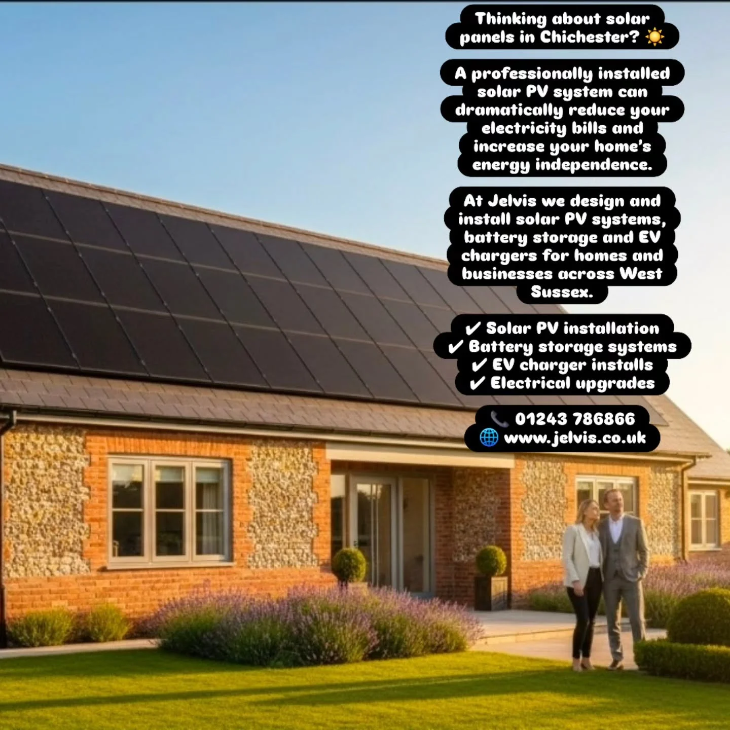 #solarpv #solaruk #renewableenergy #electricianuk #chichester bognorregis westSussex jelvis solarpanels