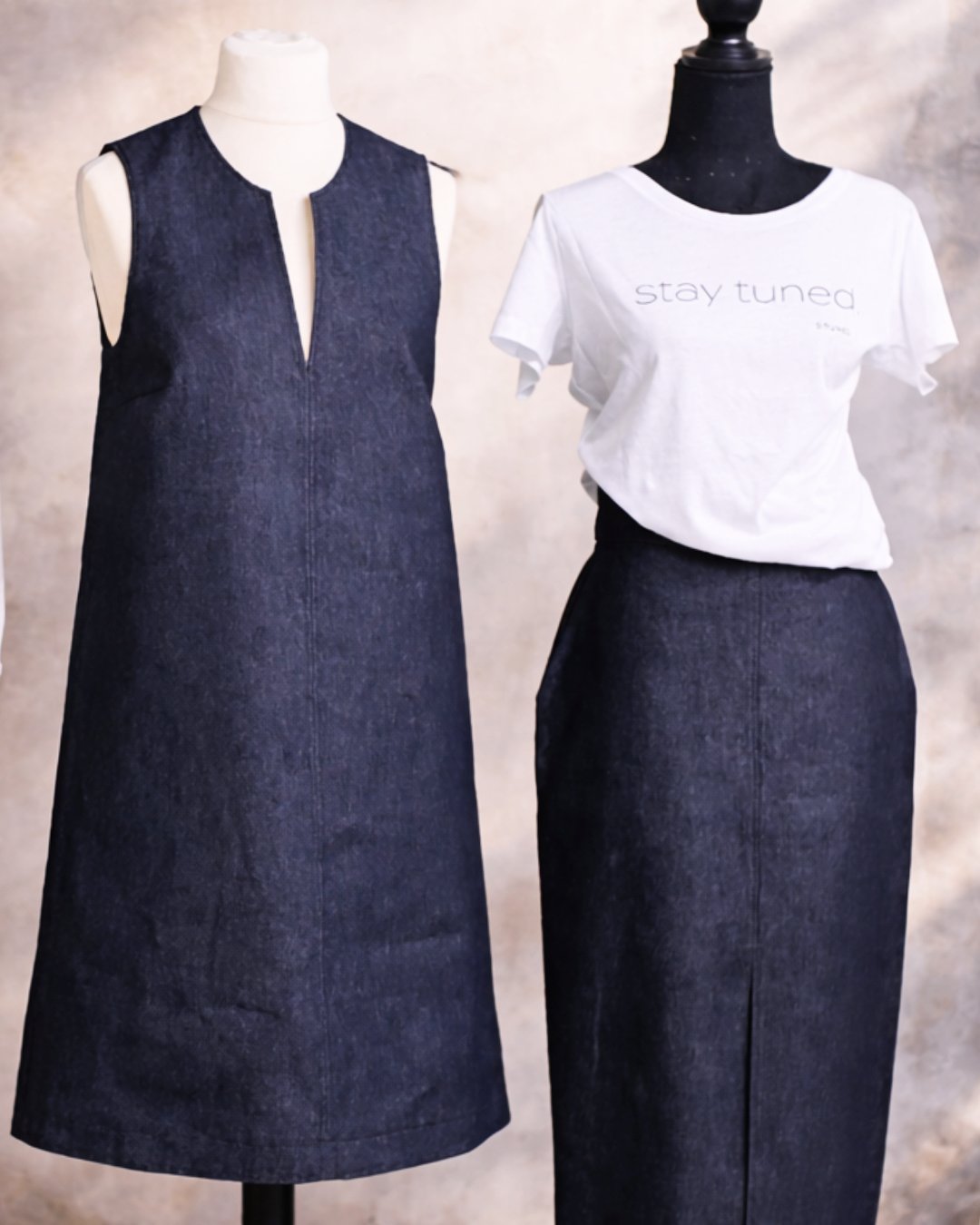 STUNED Denim A-Kleid und Jupe.jpg