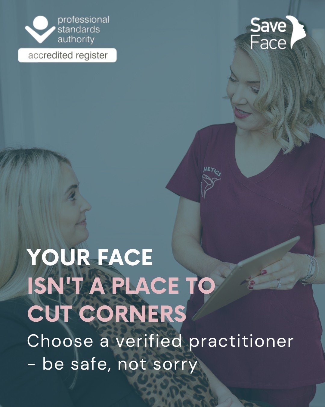 ✂ How do know if someone is cutting corners in aesthetics?

The red flags to look out for are:
🚩Low price point
🚩No consultation
🚩Rushed treatments
🚩Unlicensed products
🚩Non-clinical premises

We are @savefaceuk verified, which means we have bee