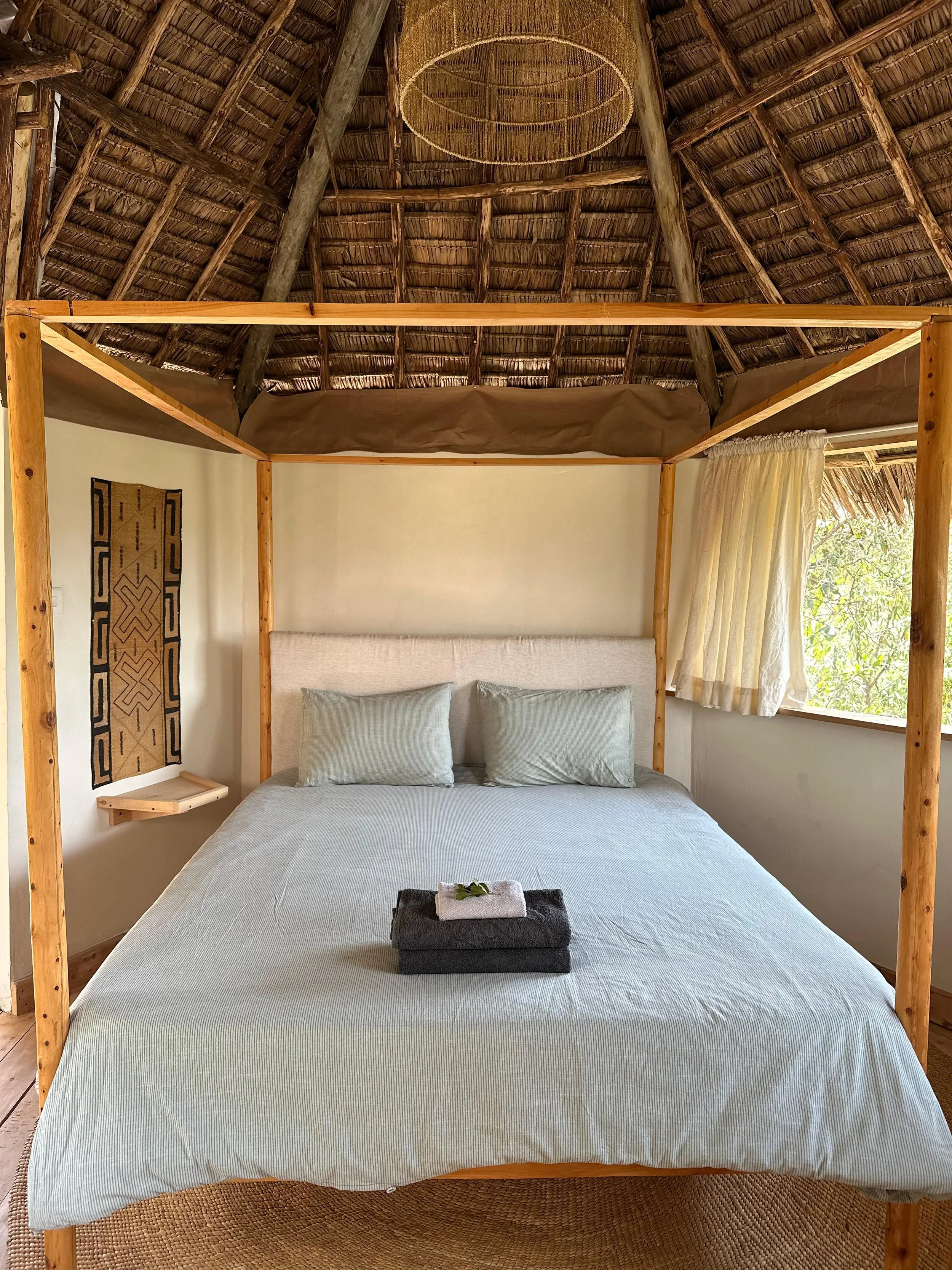 Bedroom with queen-sized bed