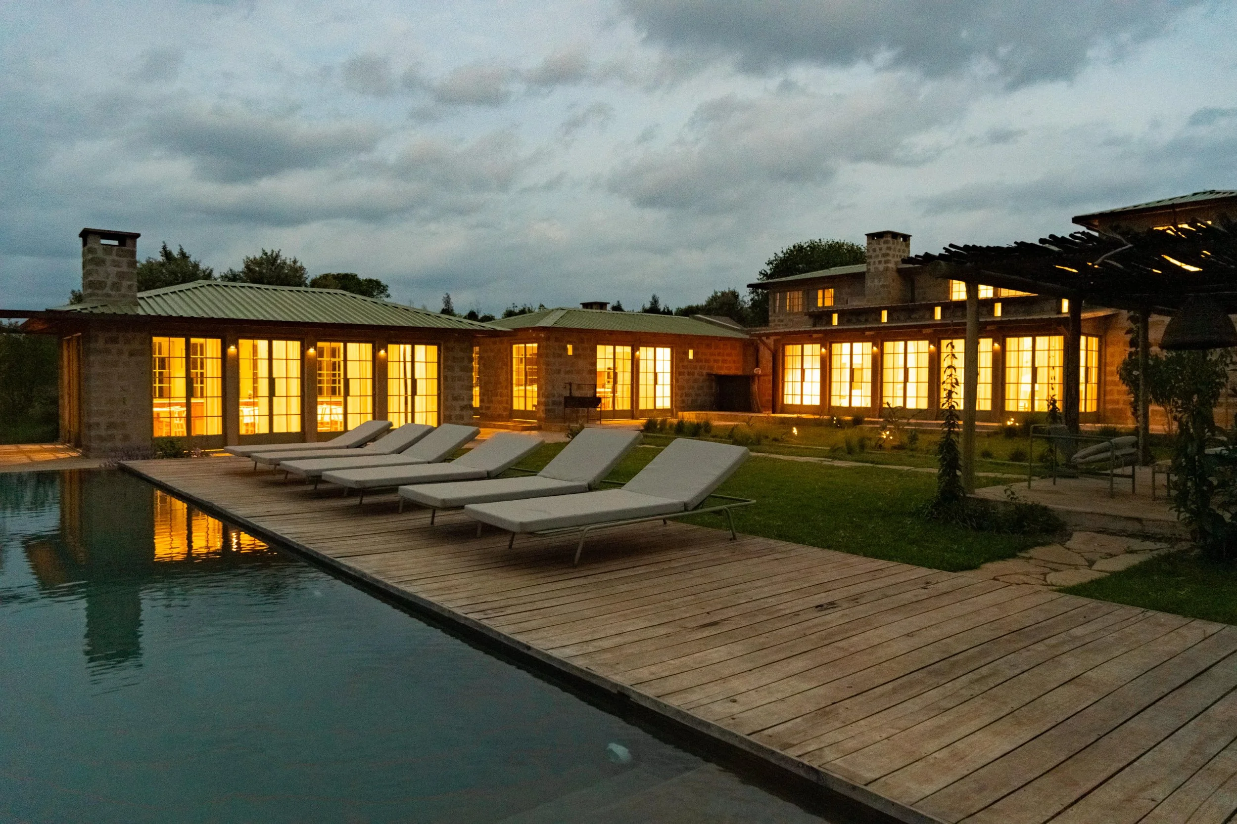 Kilima House at dusk