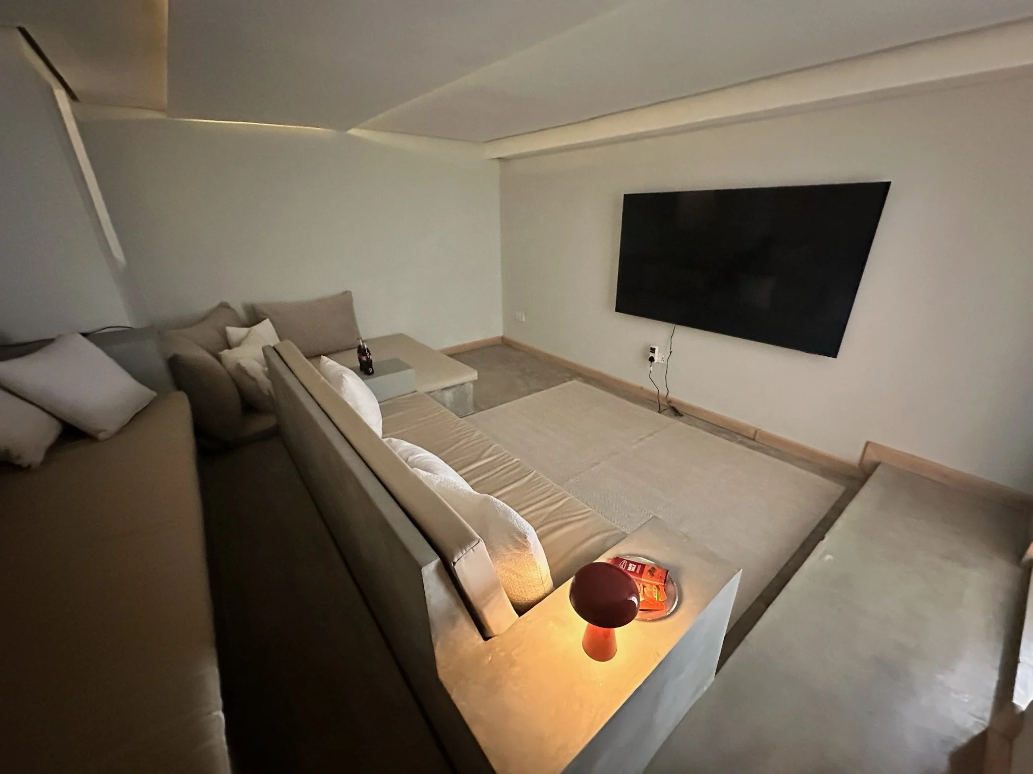 Home cinema with widescreen TV