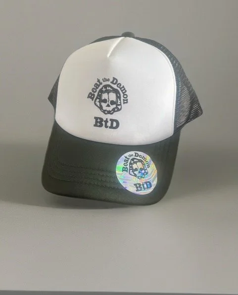 Old School Truckers Cap (Olive Green)
