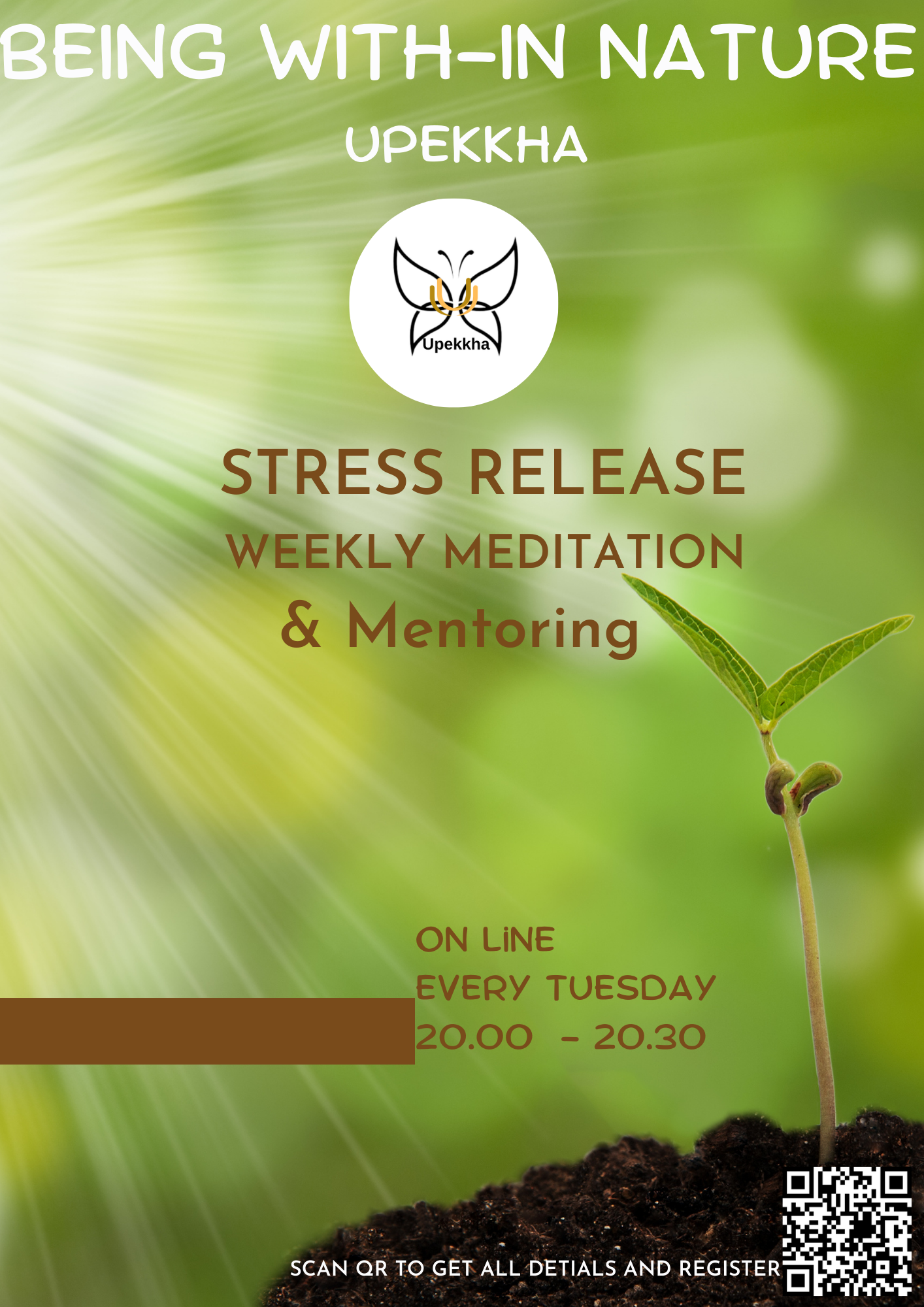 30' MINUTES STRESS RELEASE -WEEKLY MEDITATION WITH MENTORING :SPACE TO GROUNDED AND CULTIVATE INNER BALANCE 