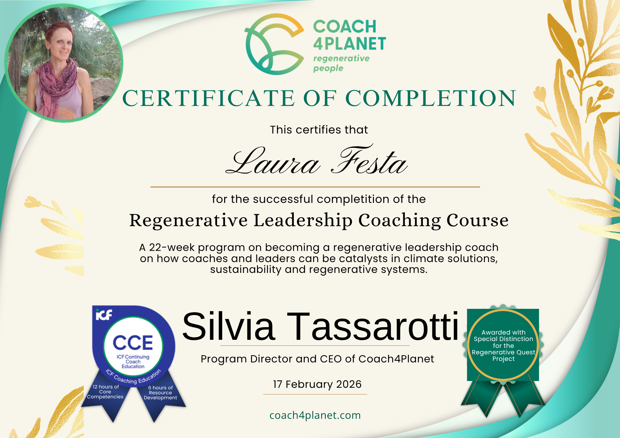 GOT CERTIFIED AS REGENERATIVE LEADERSHIP COACH 
