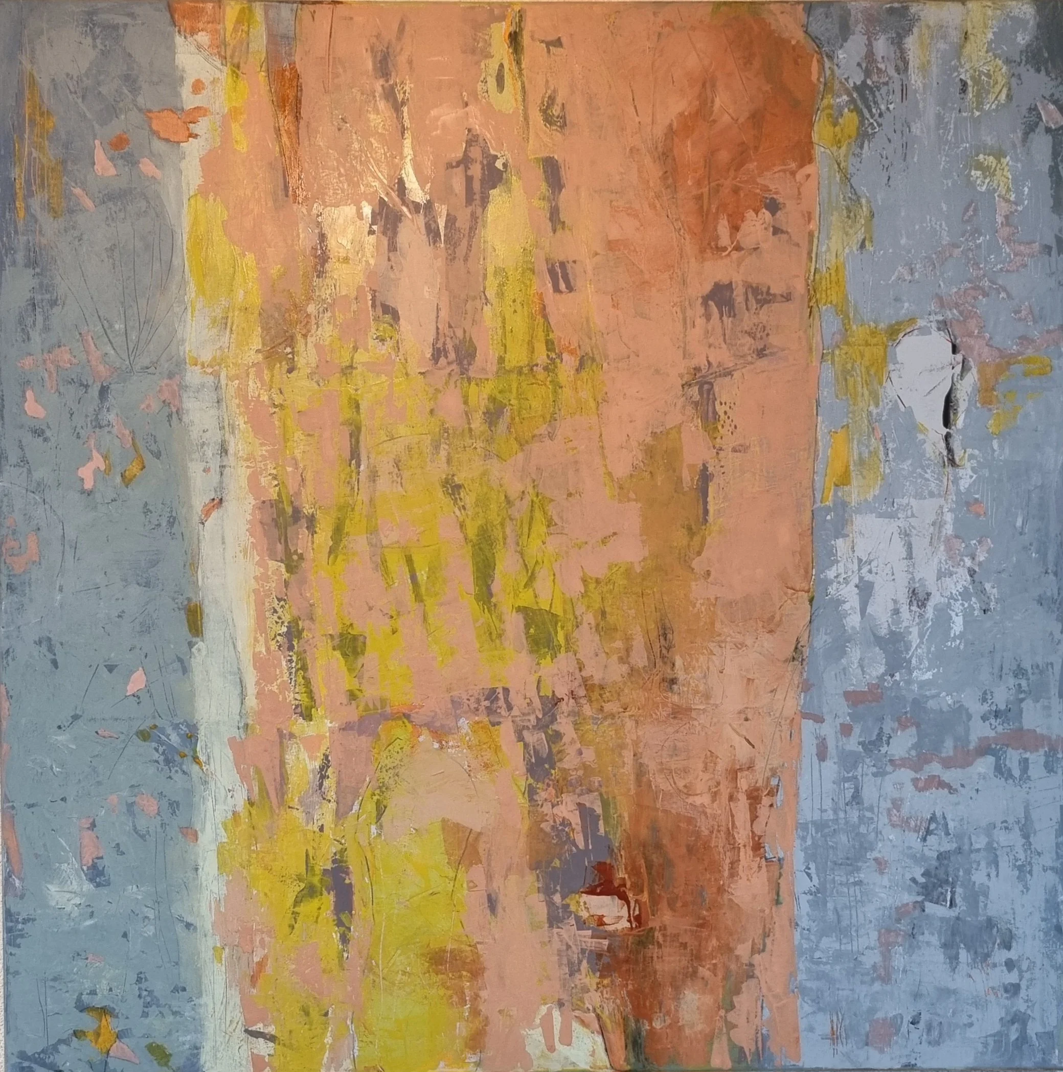 "Am Teich" - 120x120, Öl auf Leinwand