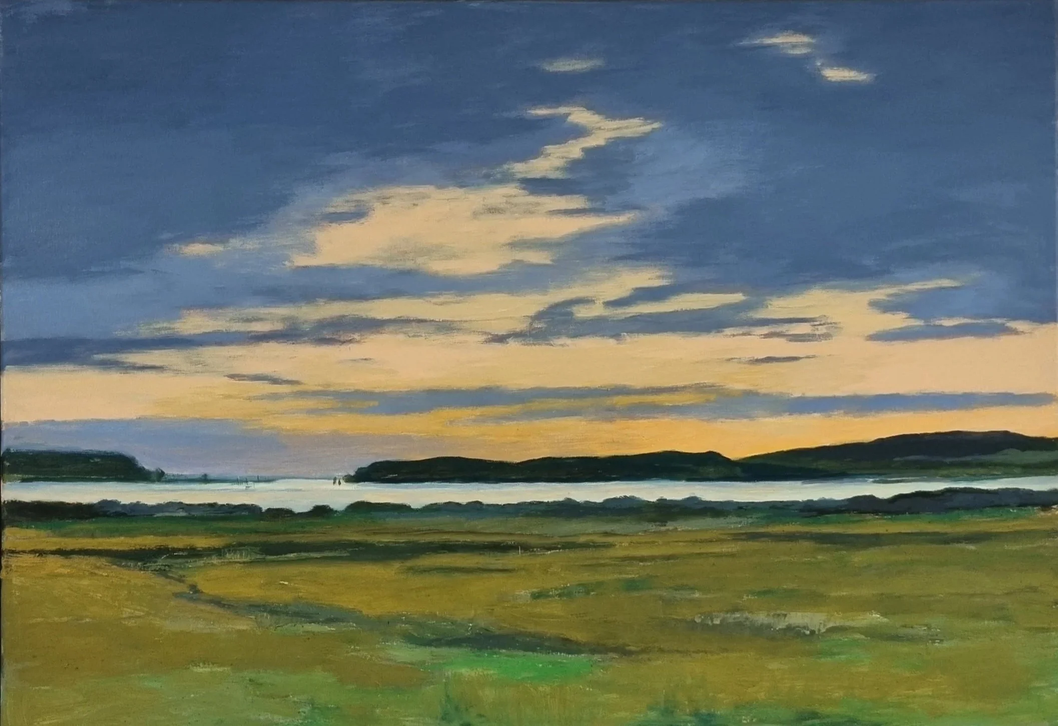 "Abendlicht auf den Zicker See" - 70x100, Öl auf Leinwand