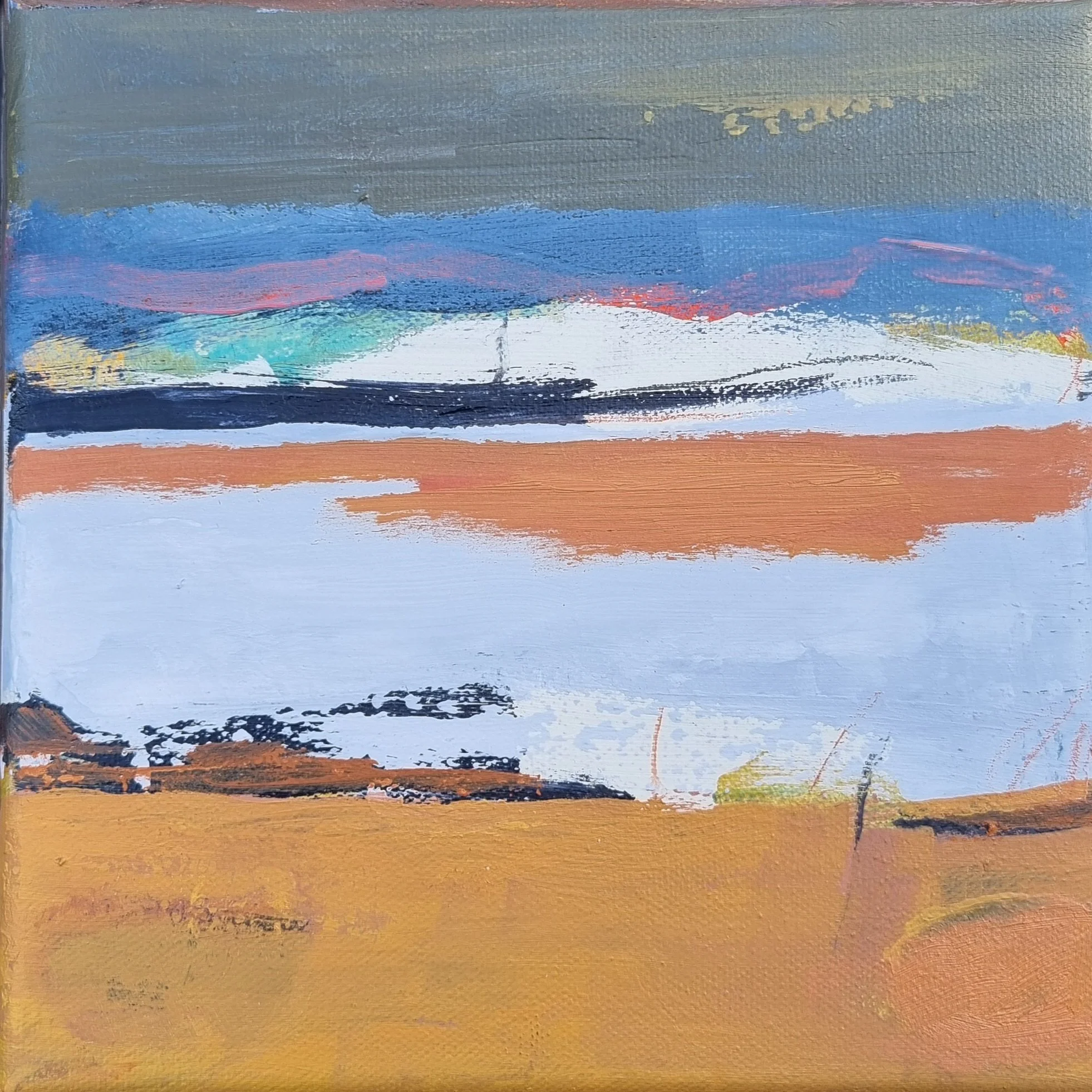 "Landscape" - 20x20, Öl auf Leinwand
