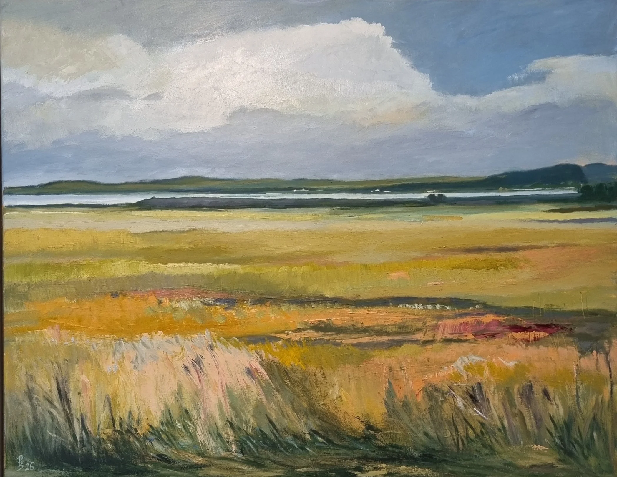 "Abendlicht auf den Zicker See" - 70x100, Öl auf Leinwand