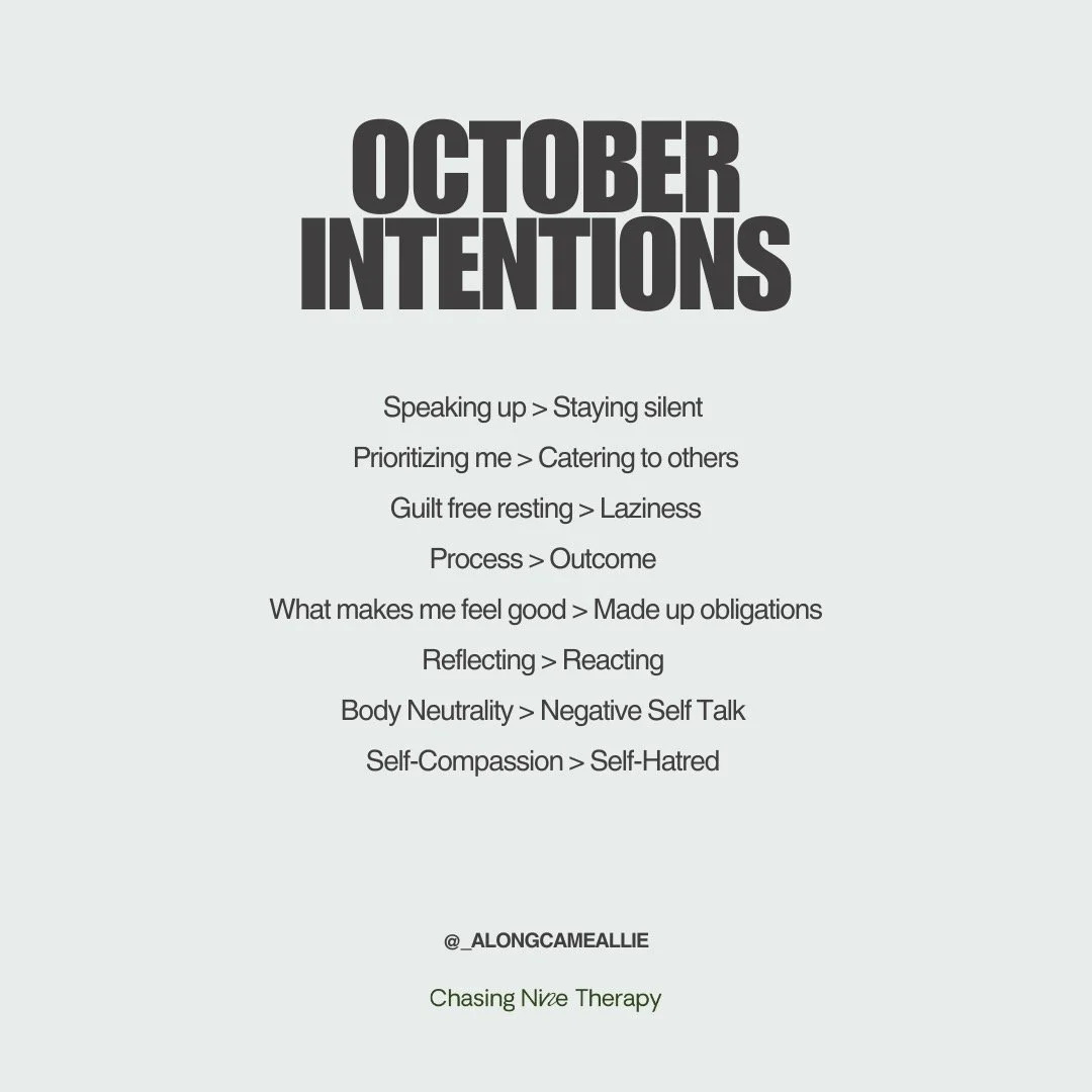OCTOBER INTENTIONS 🧡