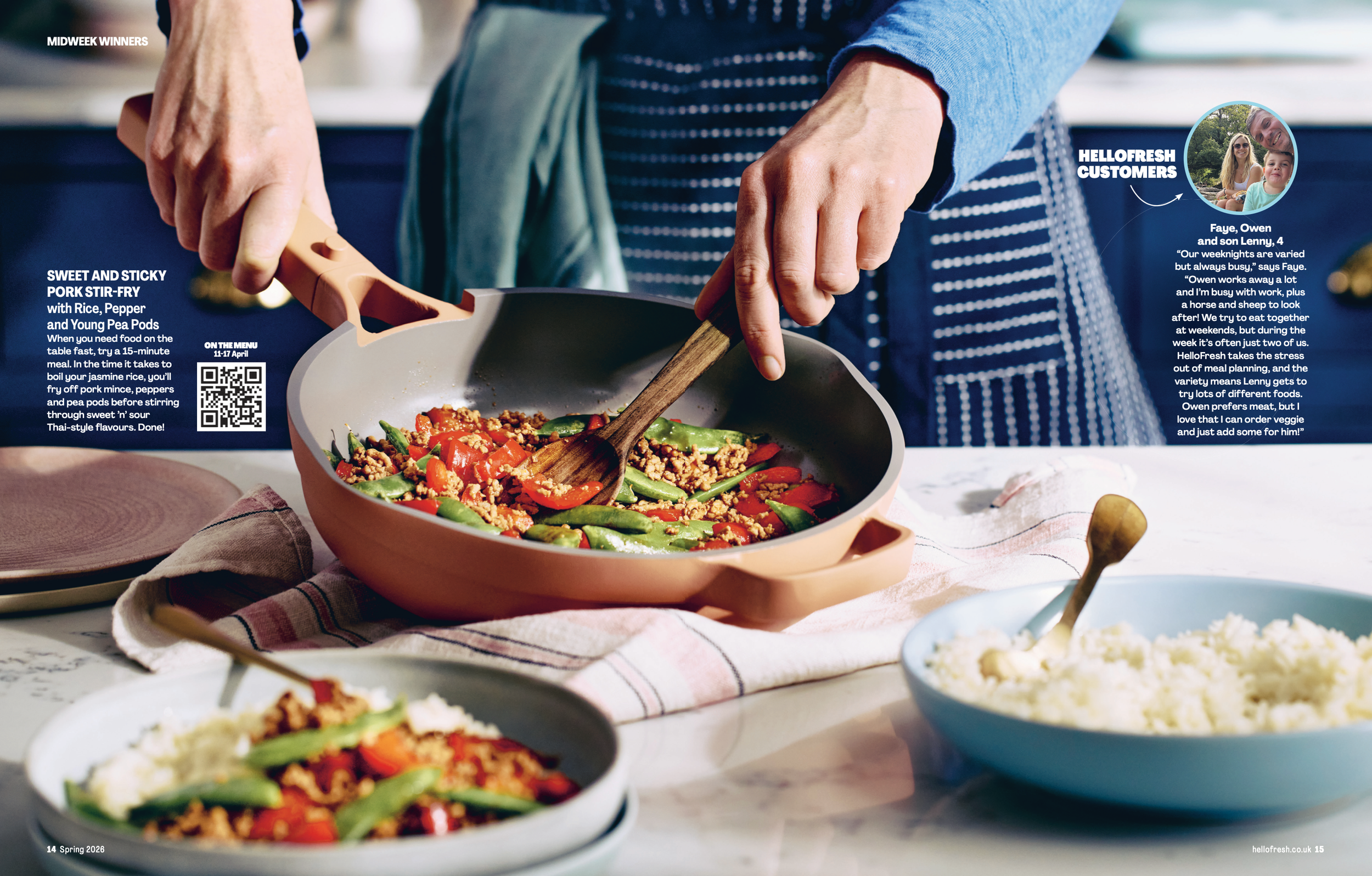 Woman serving up a stir fry
