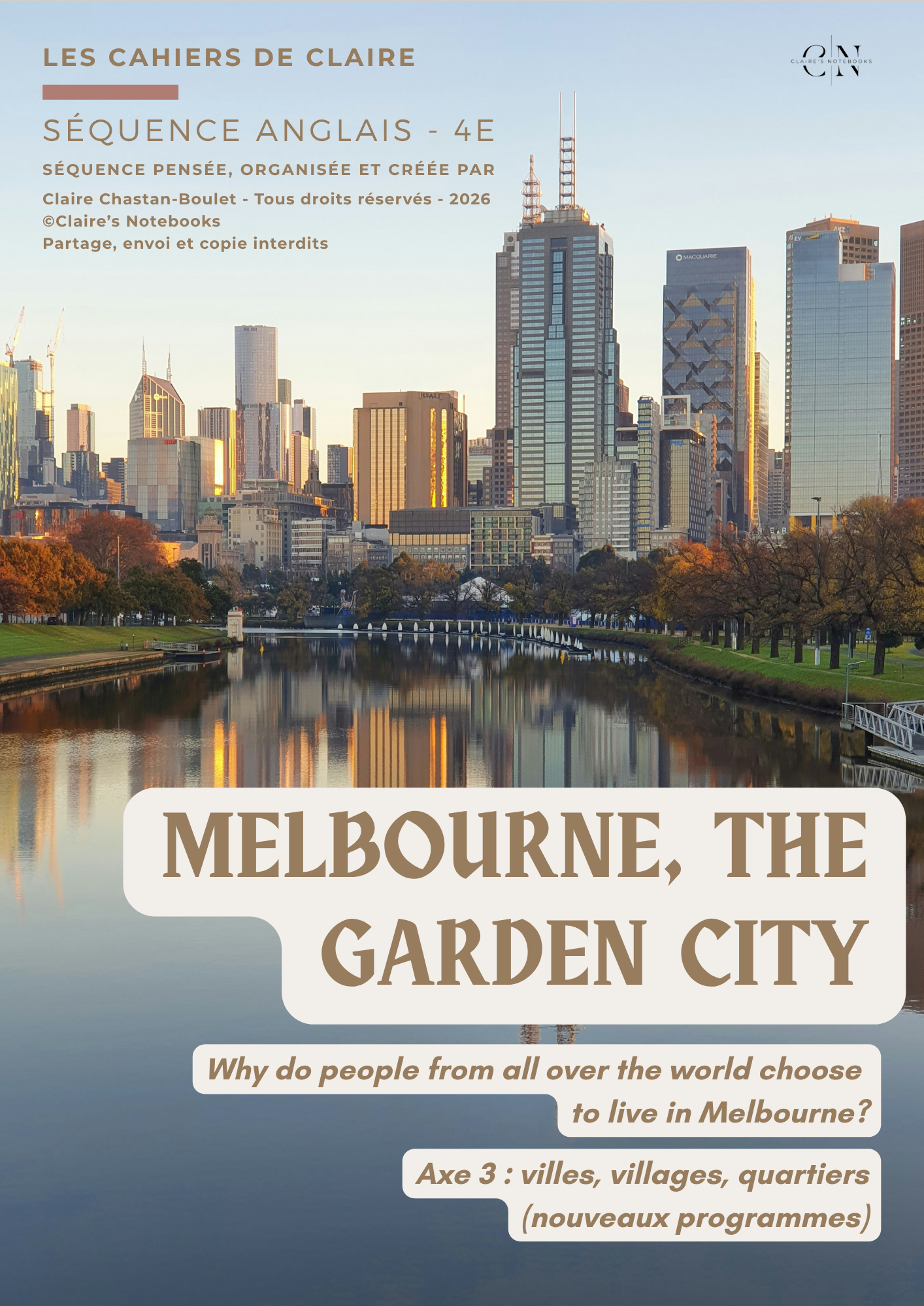 Melbourne 4e - à venir courant 2026/2027