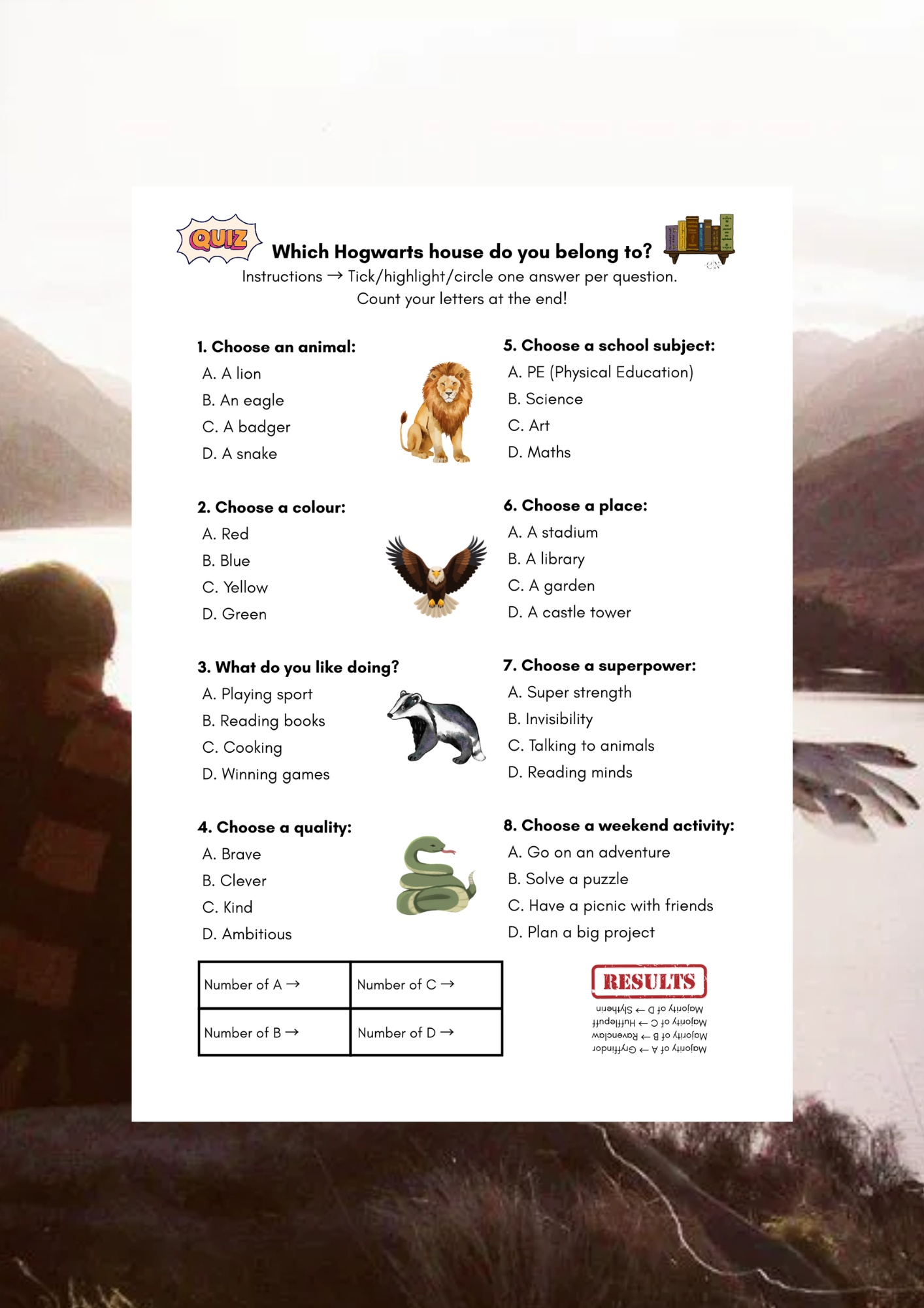 Quiz Poudlard
