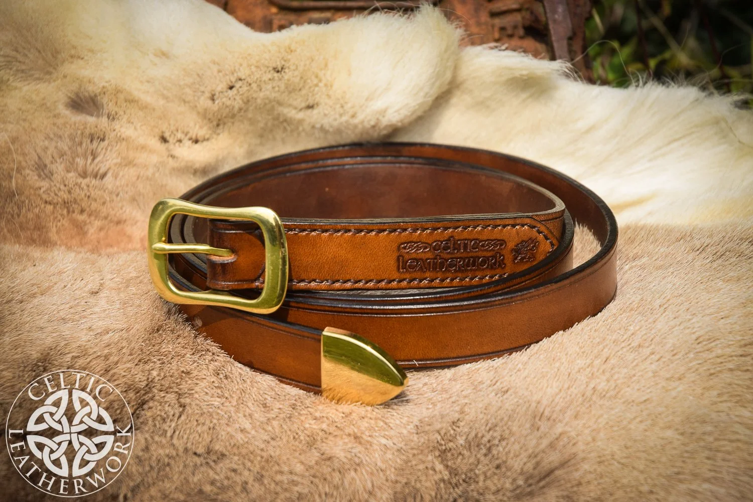 CUSTOM BRASS TIPPED BELT