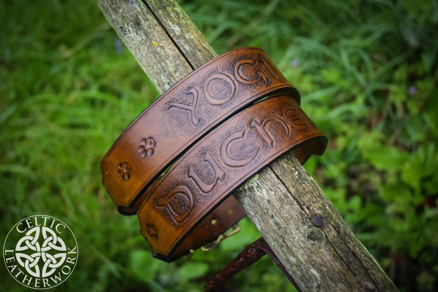CUSTOM CARVED DOG COLLARS