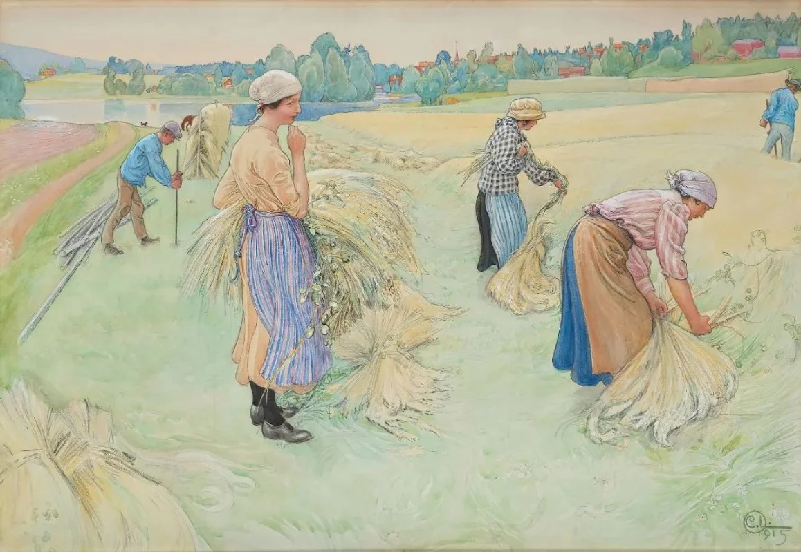 "Oat Harvest" Carl Larsson