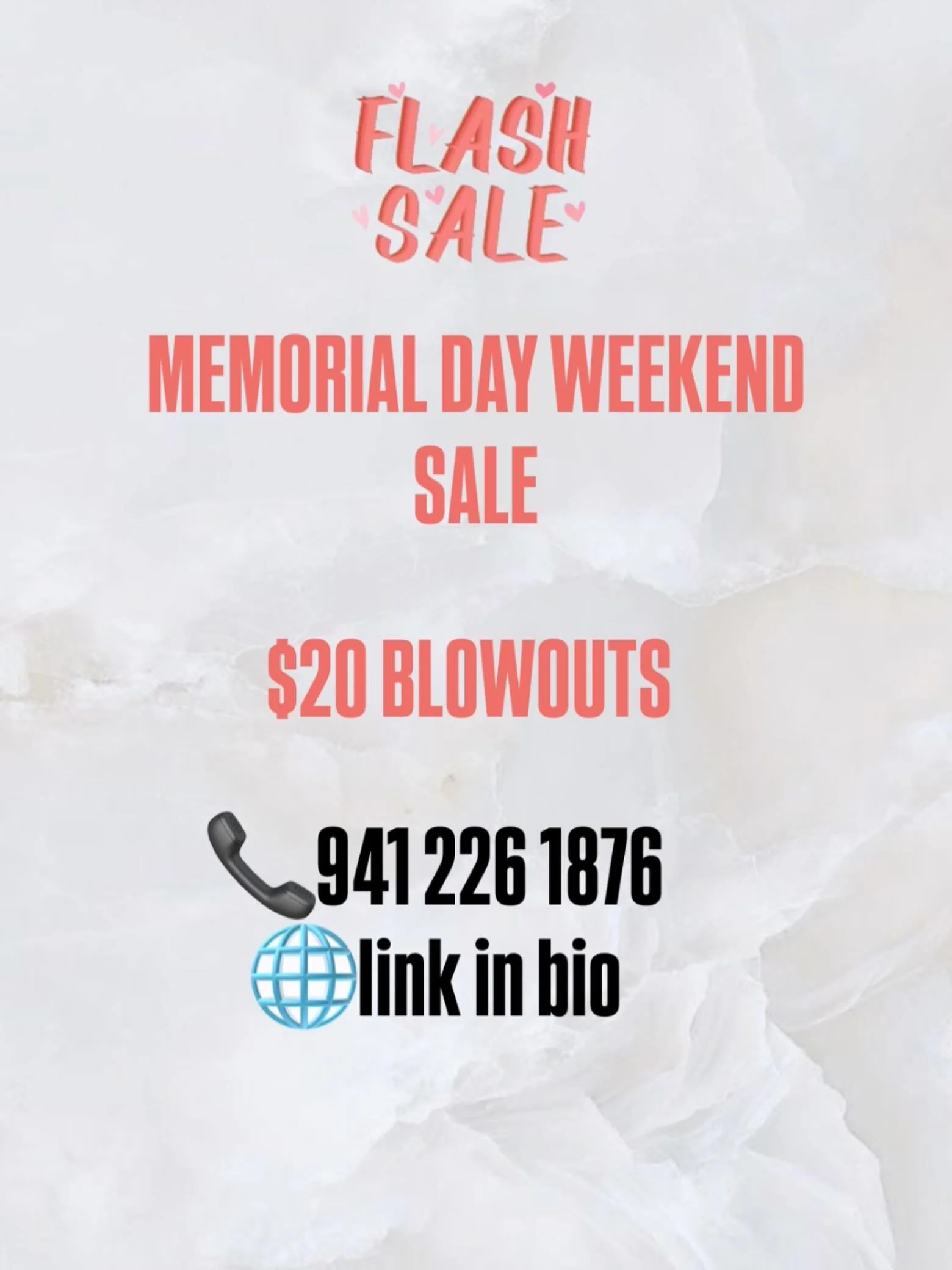 Happy Memorial Day weekend from us at YKBEAUTYSALON. Take advantage of our $20 blowouts this Friday and Saturday. Be bbq ready with a fresh blowout 🤩 #bradenton #sarasota #hair #memorialday