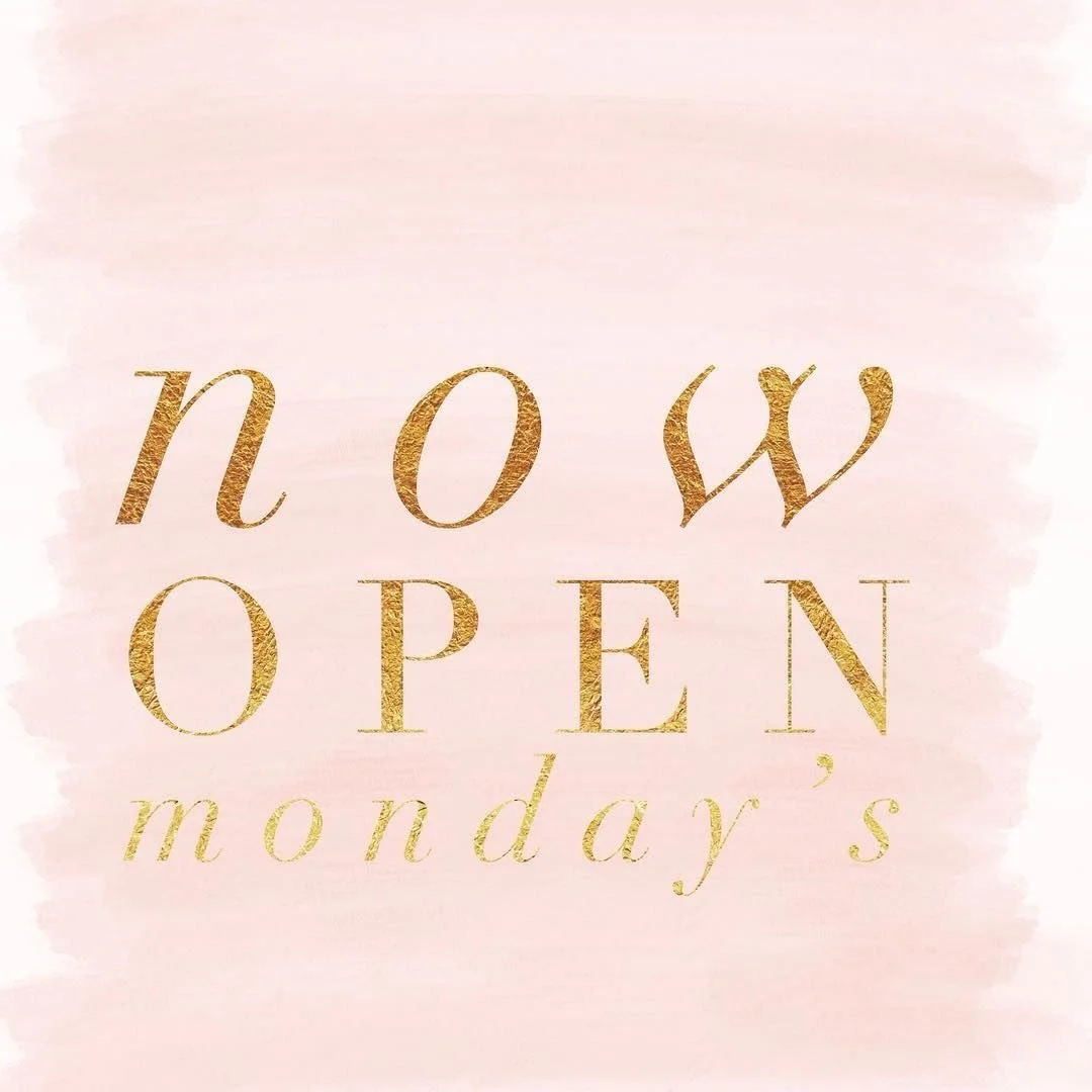 EXCITING NEWS🩷 we are OPEN on Mondays now &amp; foreverrrrr #bradenton #sarasota #palmetto #salon #monday