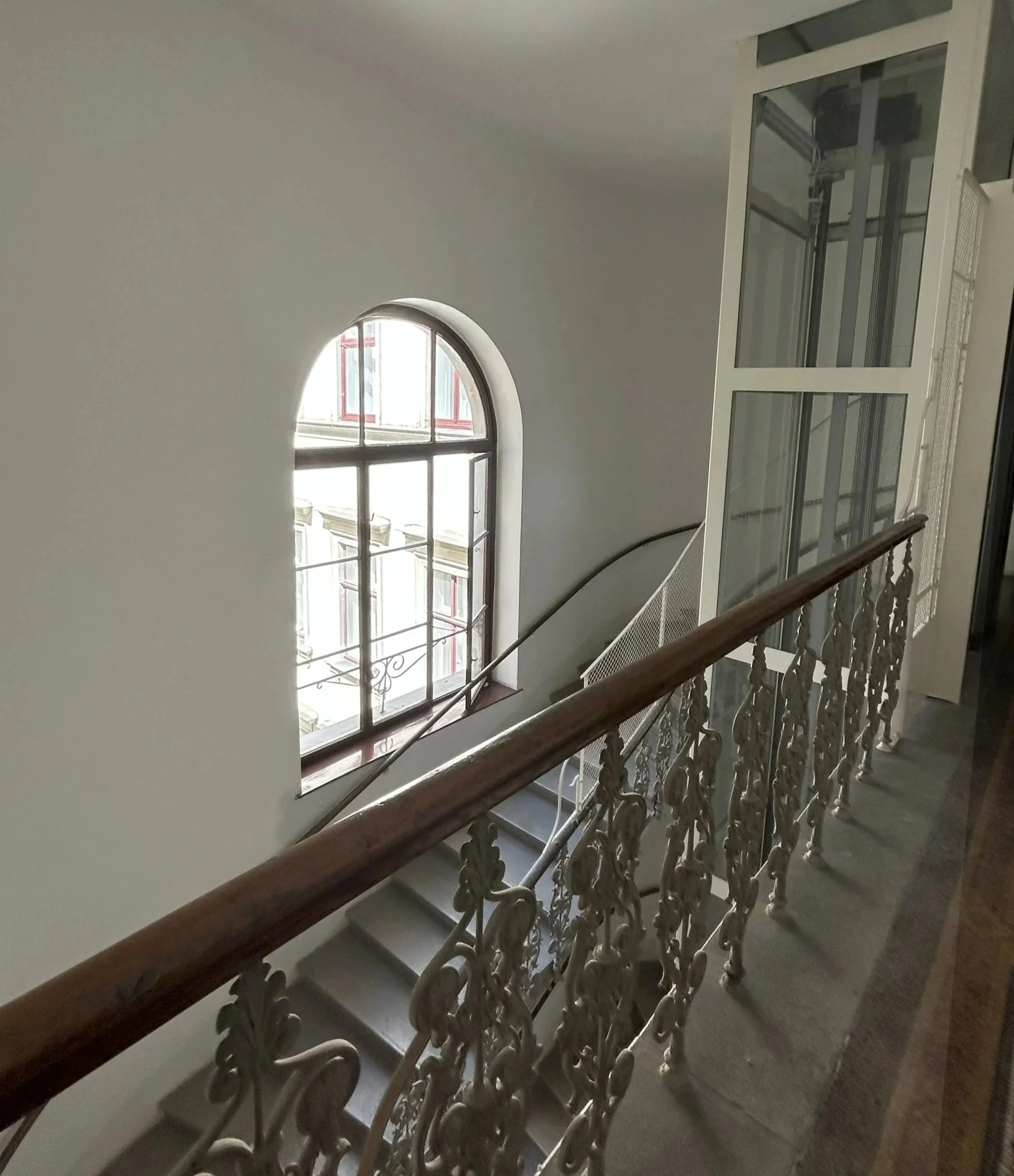 Hallway and tiny elevator