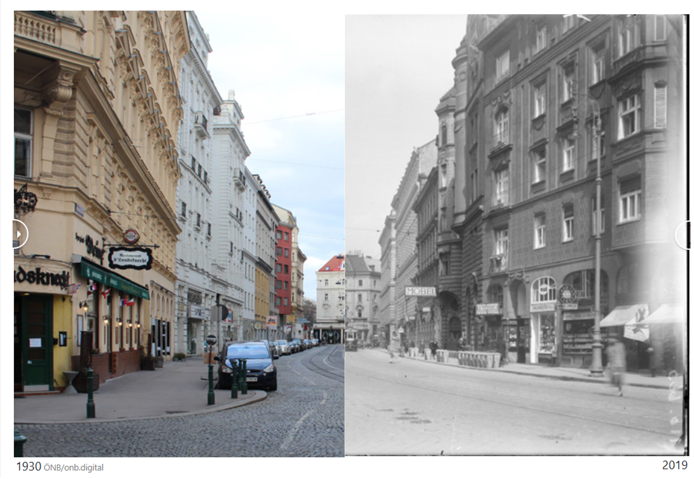 Porzellangasse: Then and Now