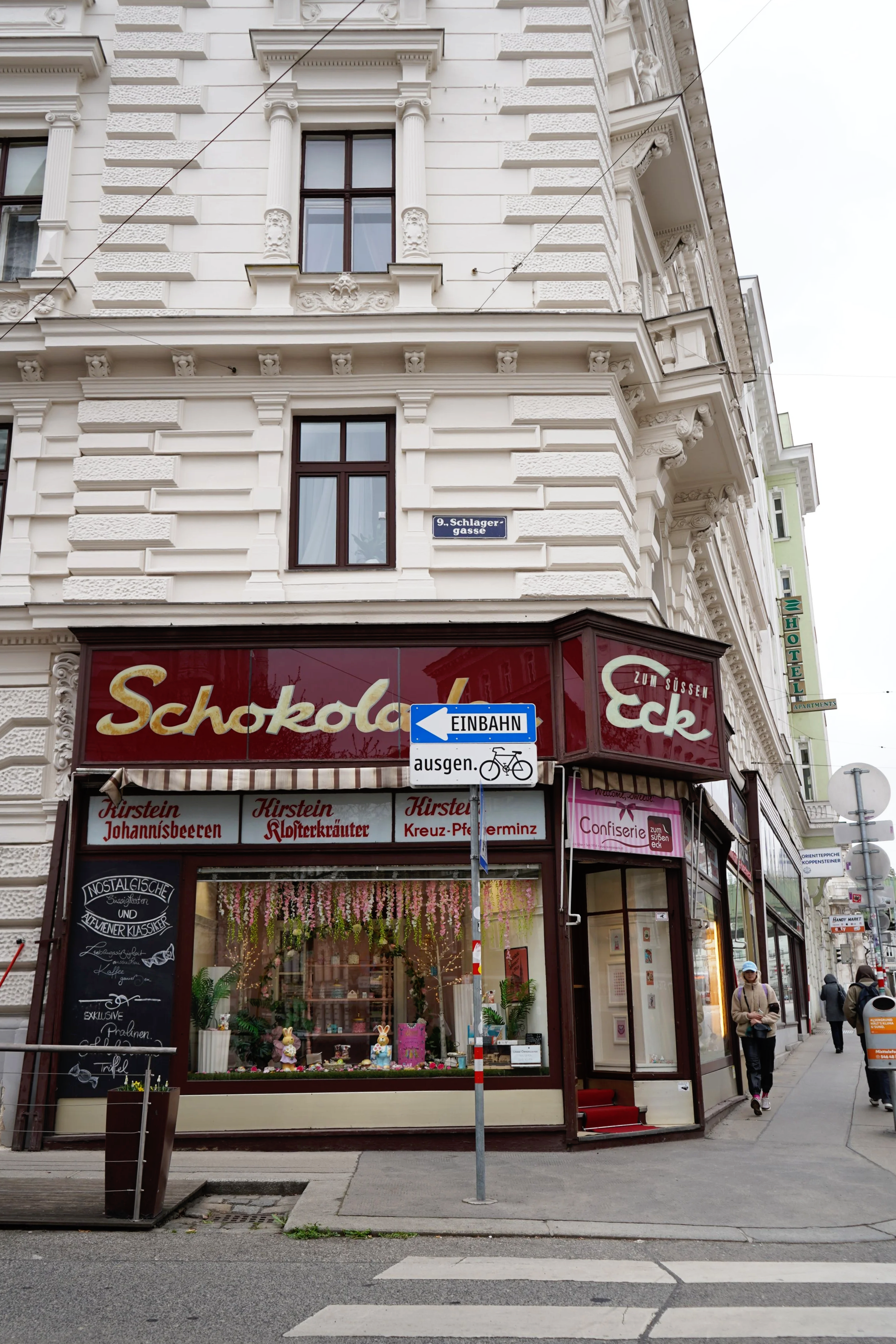 Around the corner is a confectionary