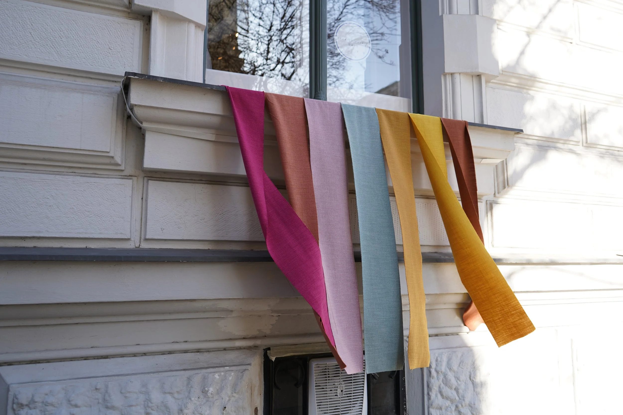 fabric out a window