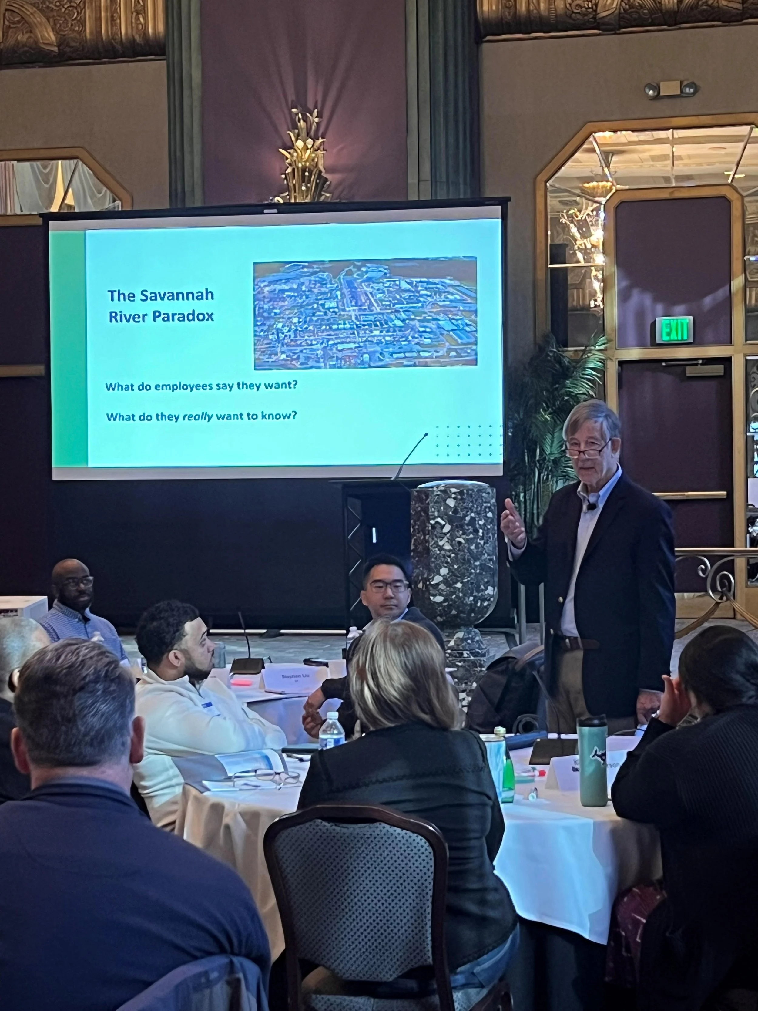 Leadership speaker Mike Mears speaking at an event