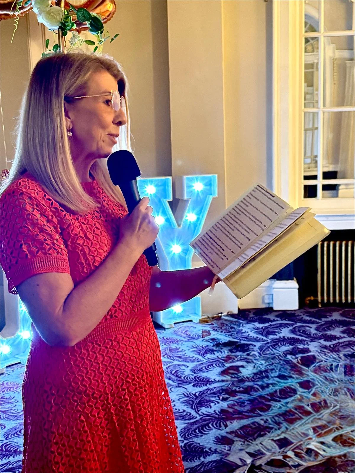 Kirsten Bolton | Lovebird Ceremonies | Vow Renewal | Red Dress