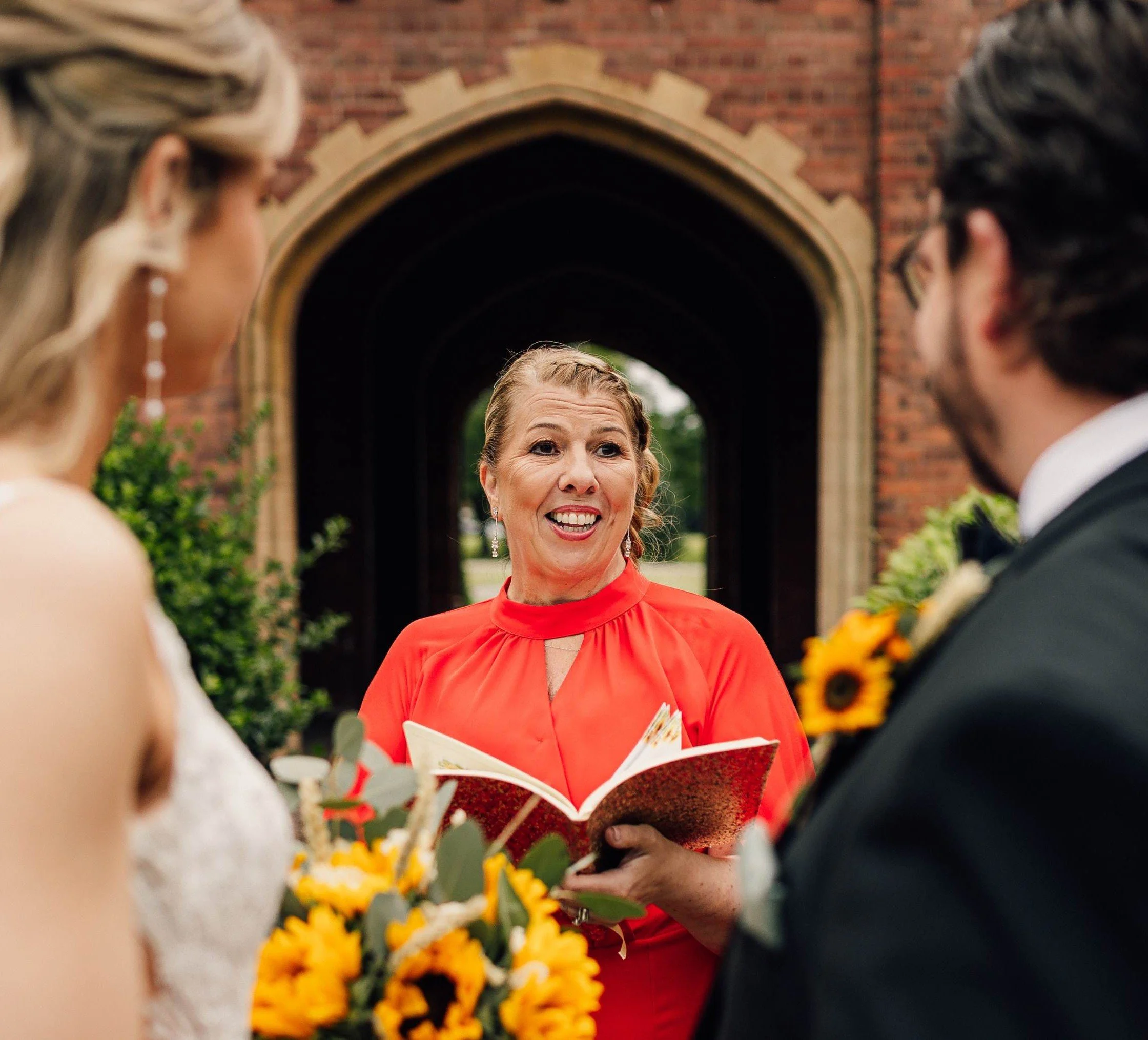 Wedding Celebrant Kirsten Bolton performing a ceremony in Sheffield