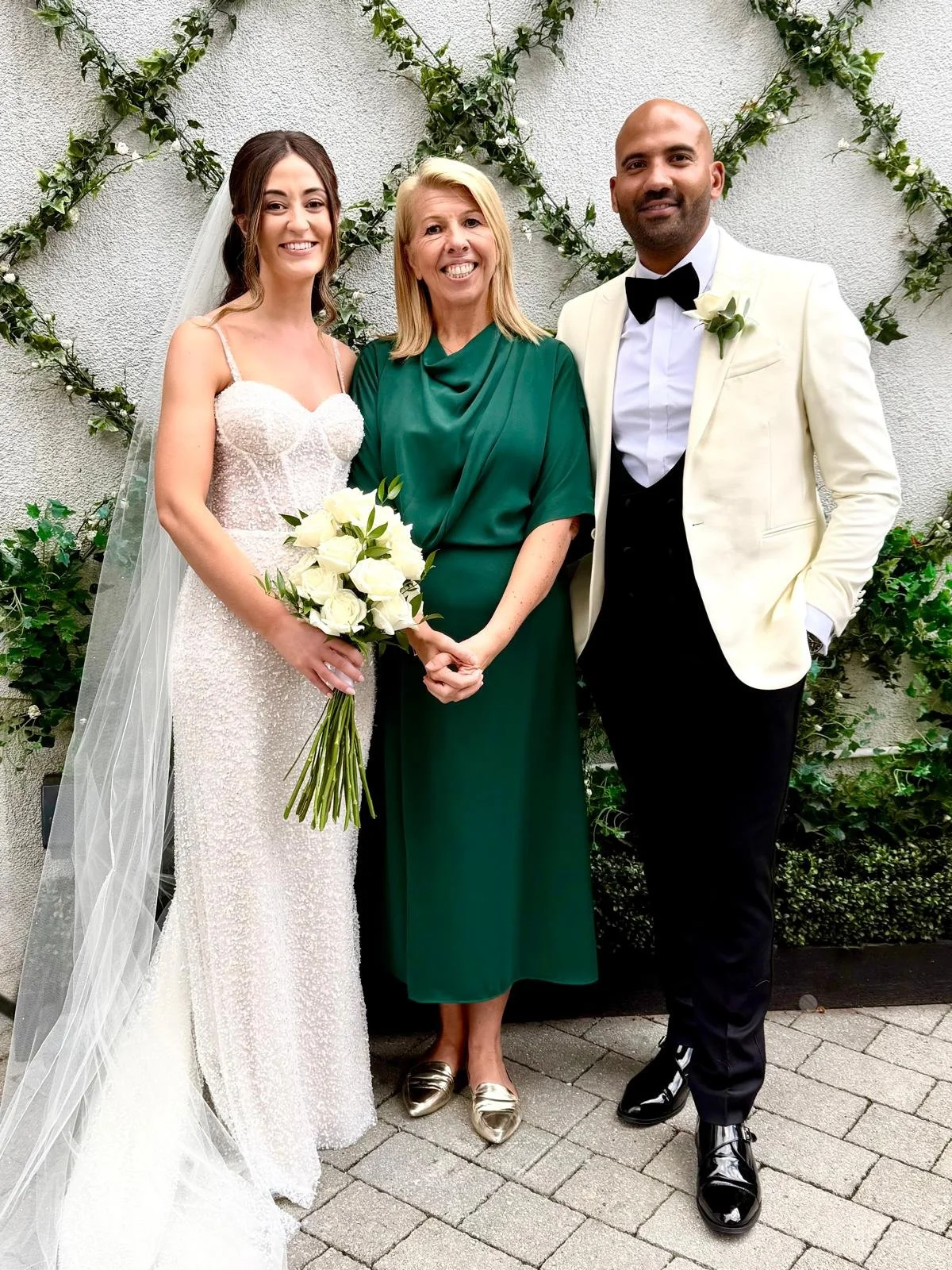 Kirsten, Sheffield wedding celebrant with a couple in Harrogate