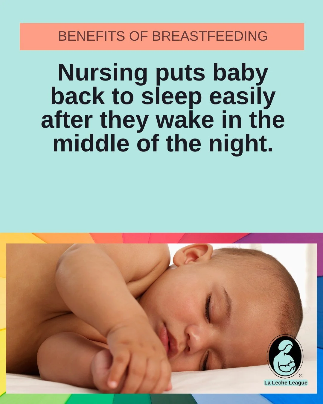 One of the many beautiful benefits of breastfeeding is how it helps both you and your baby get more rest. Night wakings are normal, and nursing often helps your baby drift back to sleep quickly and peacefully&mdash;no lights, bottles, or long stretch