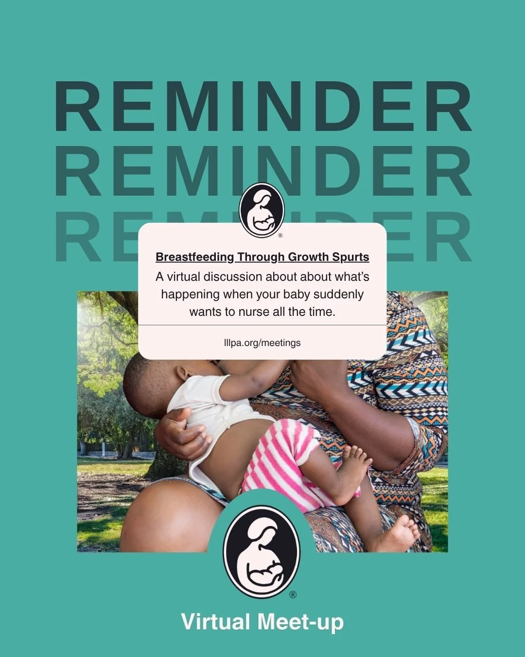 Breastfeeding Through Growth Spurts

Monday, November 17, 2025
8:30 PM - 9:30 PM Eastern

Is your baby suddenly nursing around the clock? Growth spurts can bring big changes in your baby&rsquo;s feeding patterns&mdash;and your routine. Join this meet
