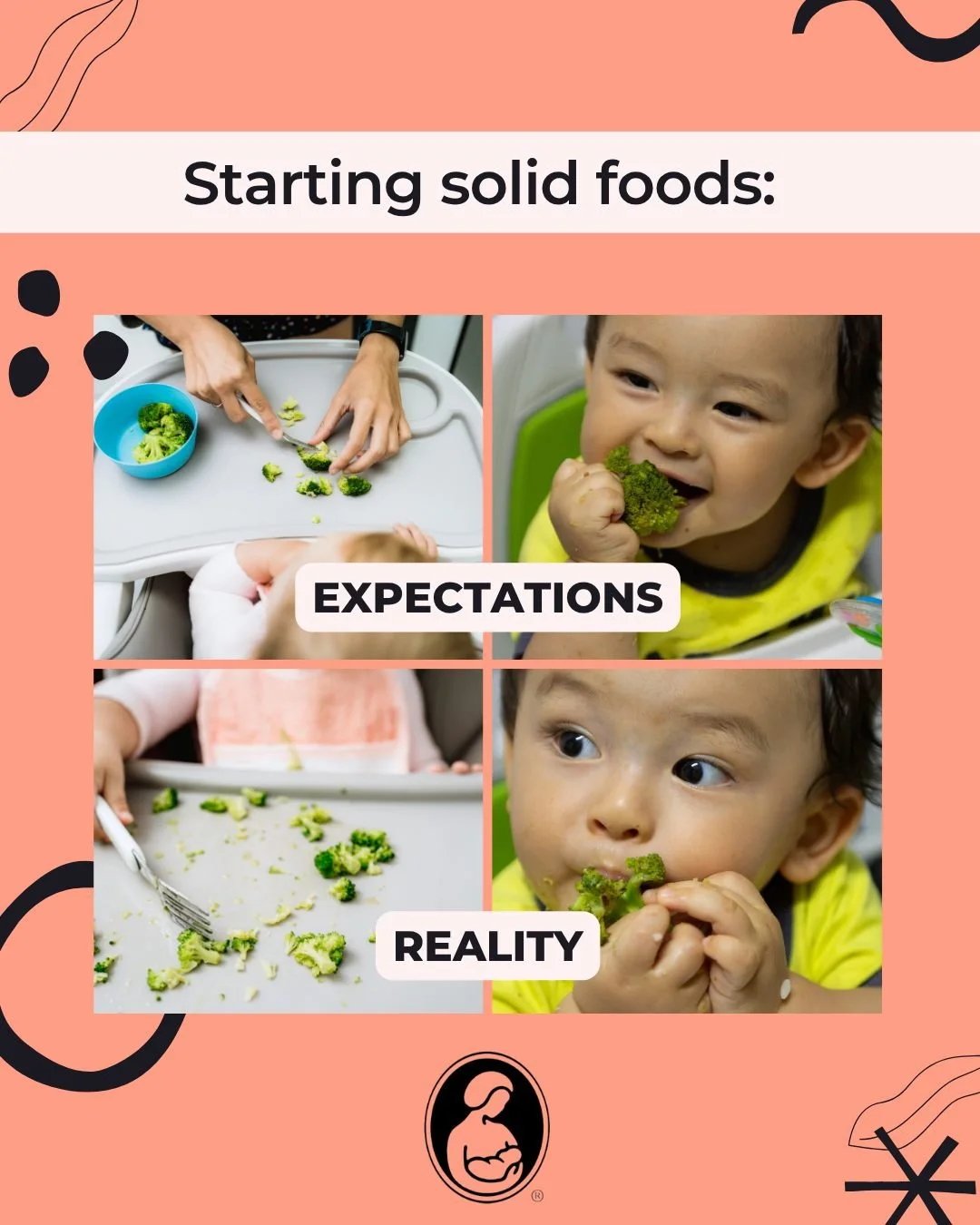 Starting solid foods expectations VS reality.

We all think feeding our babies table foods is going to be a beautiful, picture perfect experience like they show us in the movies. I am here to tell you, it is a messy, fun time. 

Introducing solids to