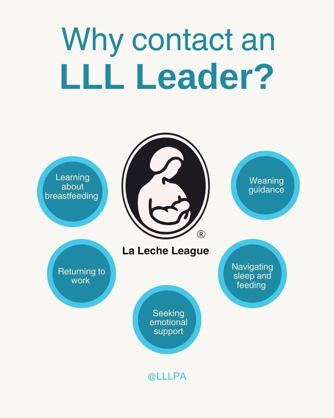 Sometimes you just need someone who gets it.
LLL Leaders are trained volunteers who offer free, confidential support by phone, text, email, or at meetings. 

Whether you&rsquo;re wondering:�
&bull; &ldquo;Is my baby getting enough milk?&rdquo;
�&bull