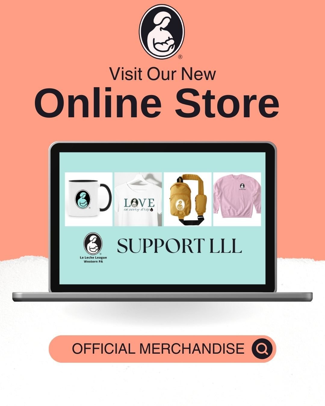 🎉 Our New LLL of WPA Online Store is Open! 🎉

Show your La Leche League pride and support our work at the same time! We now have an online store featuring exclusive t-shirts, hoodies, mugs, and sling bags&mdash;perfect for gifting or treating yours