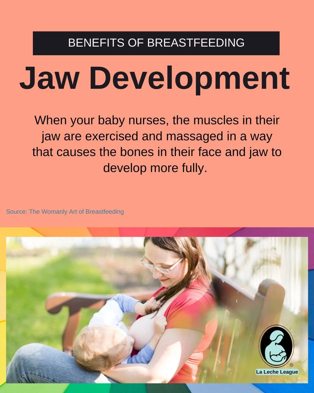 Benefits of breastfeeding - Jaw development
When your baby breastfeeds, the muscles in their jaw are exercised and massaged in a way that causes the bones in their face and jaw to develop more fully.