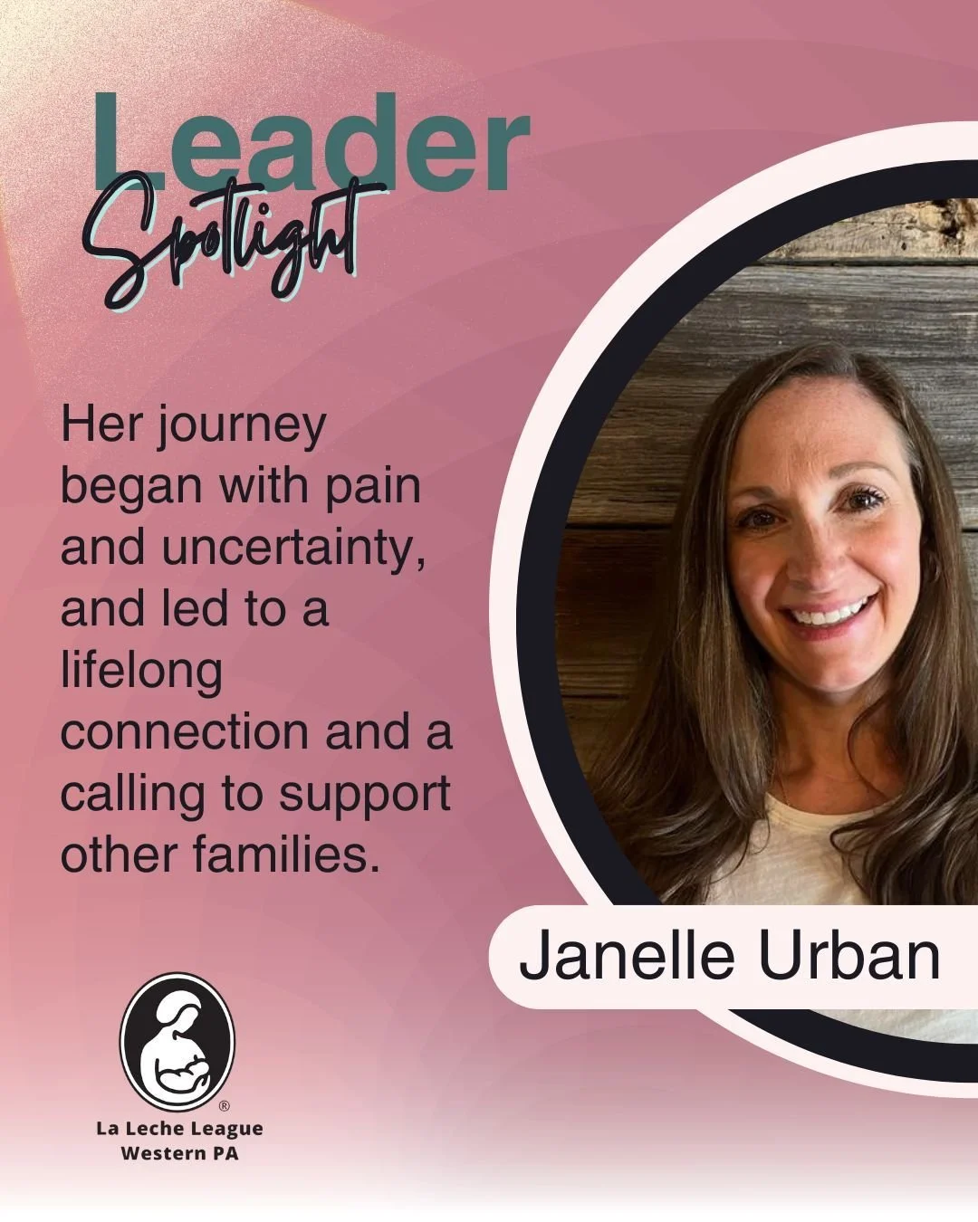 🌟 Leader Spotlight: Meet Janelle Urban 🌟

Canonsburg/Cecil Group in PA.

Janelle lives in North Strabane Township with her husband and their three children. Their home is full of life with their multipul chocolate labs to a small farm of chickens, 