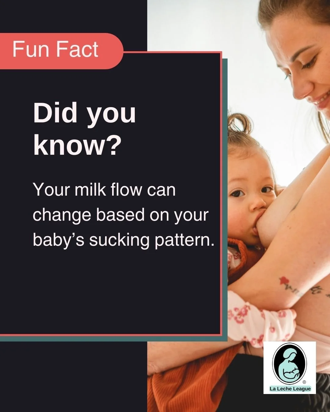 Your milk flow can change based on your baby&rsquo;s sucking pattern.

LLL Leaders can help you understand your baby&rsquo;s cues and feeding rhythms. 💕

Learn more at your local LLL meeting or at lllpa.org/meetings