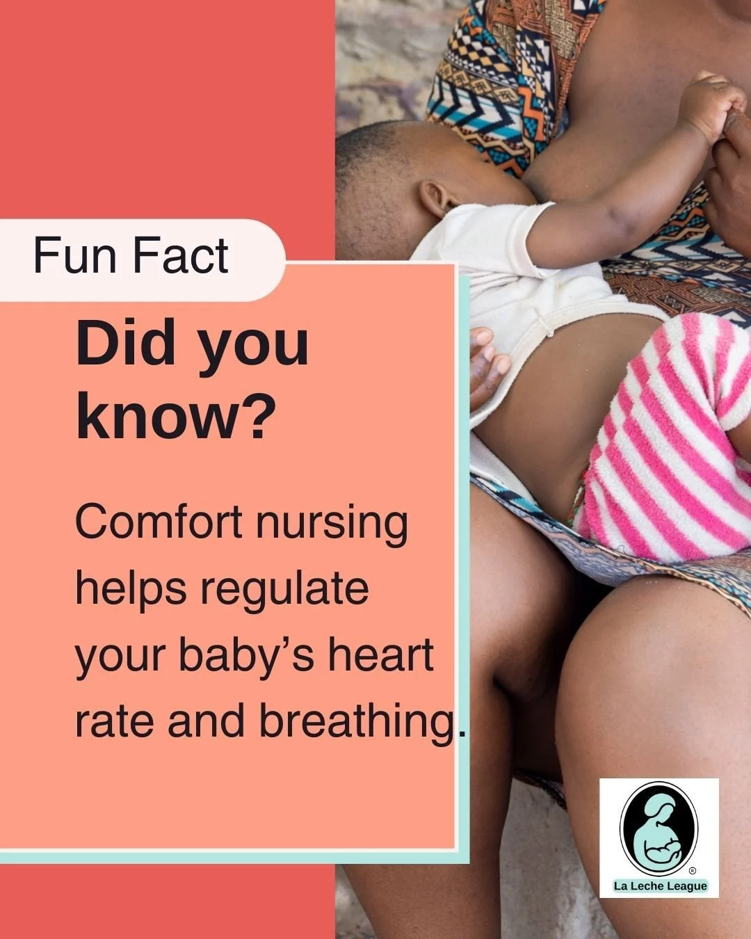 Comfort nursing helps regulate your baby&rsquo;s heart rate and breathing.

LLL Leaders can help you understand your baby&rsquo;s cues and feeding rhythms. 💕

Learn more at your local LLL meeting or at lllpa.org/meetings
