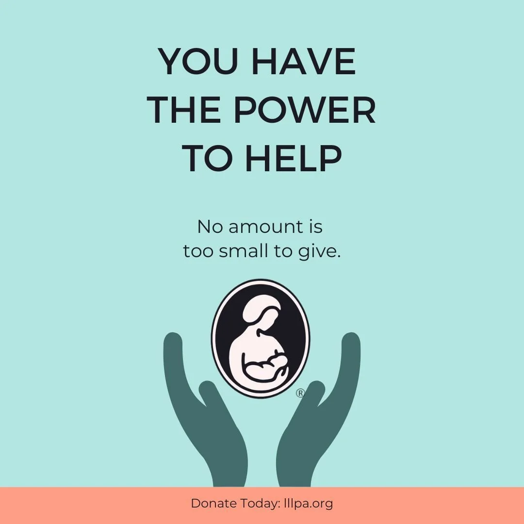 In Western PA, La Leche League is working to normalize breastfeeding in our local communities. Every dollar you donate goes directly to supporting families, offering breastfeeding education, and advocating for family-friendly policies. Let&rsquo;s bu