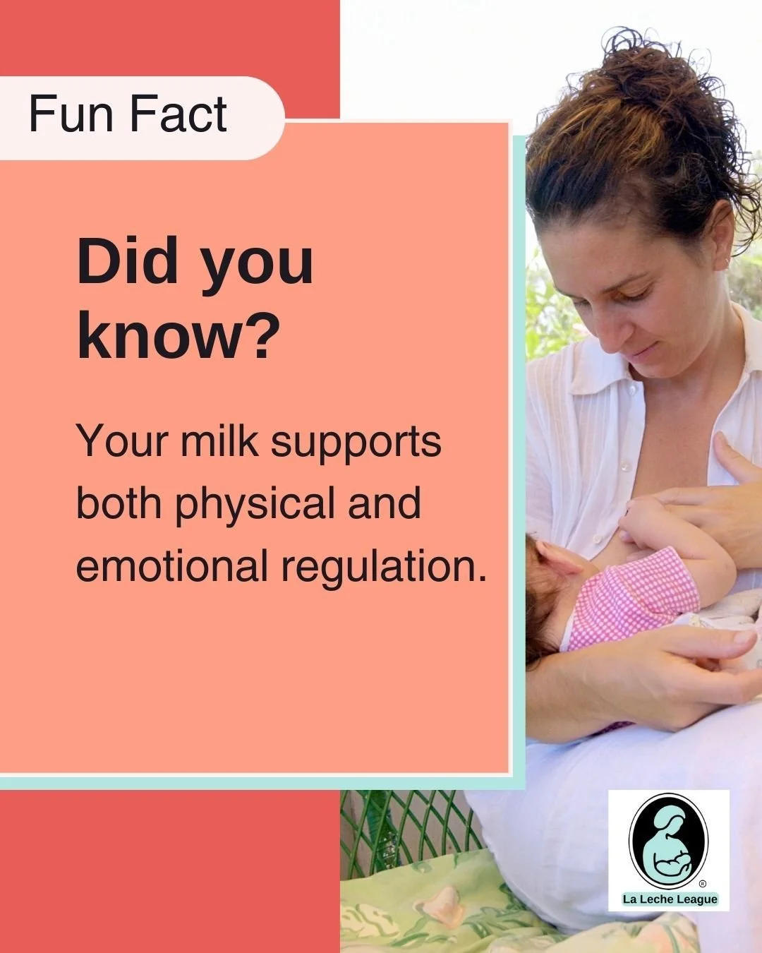Your milk supports both physical and emotional regulation.

LLL Leaders can help you understand your baby&rsquo;s cues and feeding rhythms. 💕

Learn more at your local LLL meeting or at lllpa.org/meetings