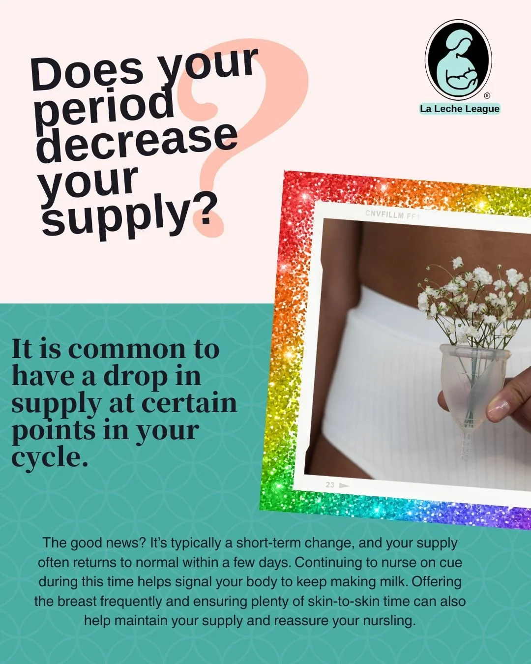 Does your period decrease your supply?

Some parents do report a drop in supply at certain points in their cycle. Usually continuing to nurse on cue is all that is needed for production to return to previous levels.

The good news? It&rsquo;s typical