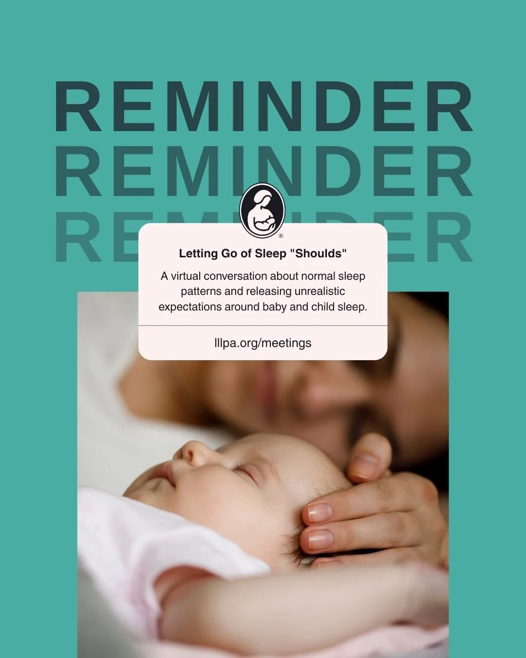 Letting Go of Sleep "Shoulds"

A virtual conversation about normal sleep patterns and releasing unrealistic expectations around baby and child sleep.

5/10/2026 | 3:00:00 PM ET

lllpa.org/meetings