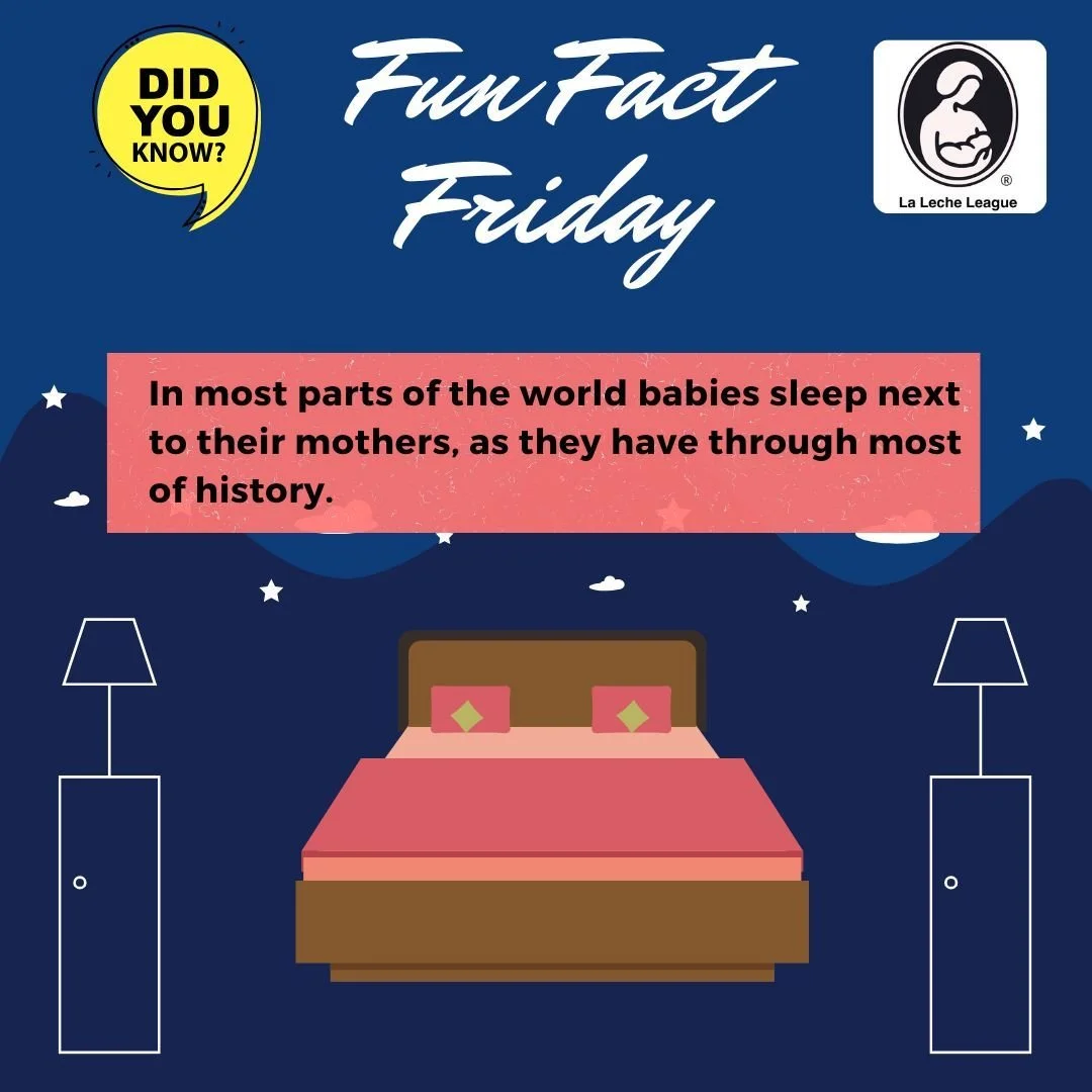 Fun Fact: In most parts of the world babies sleep next to their mothers, as they have through most of history.