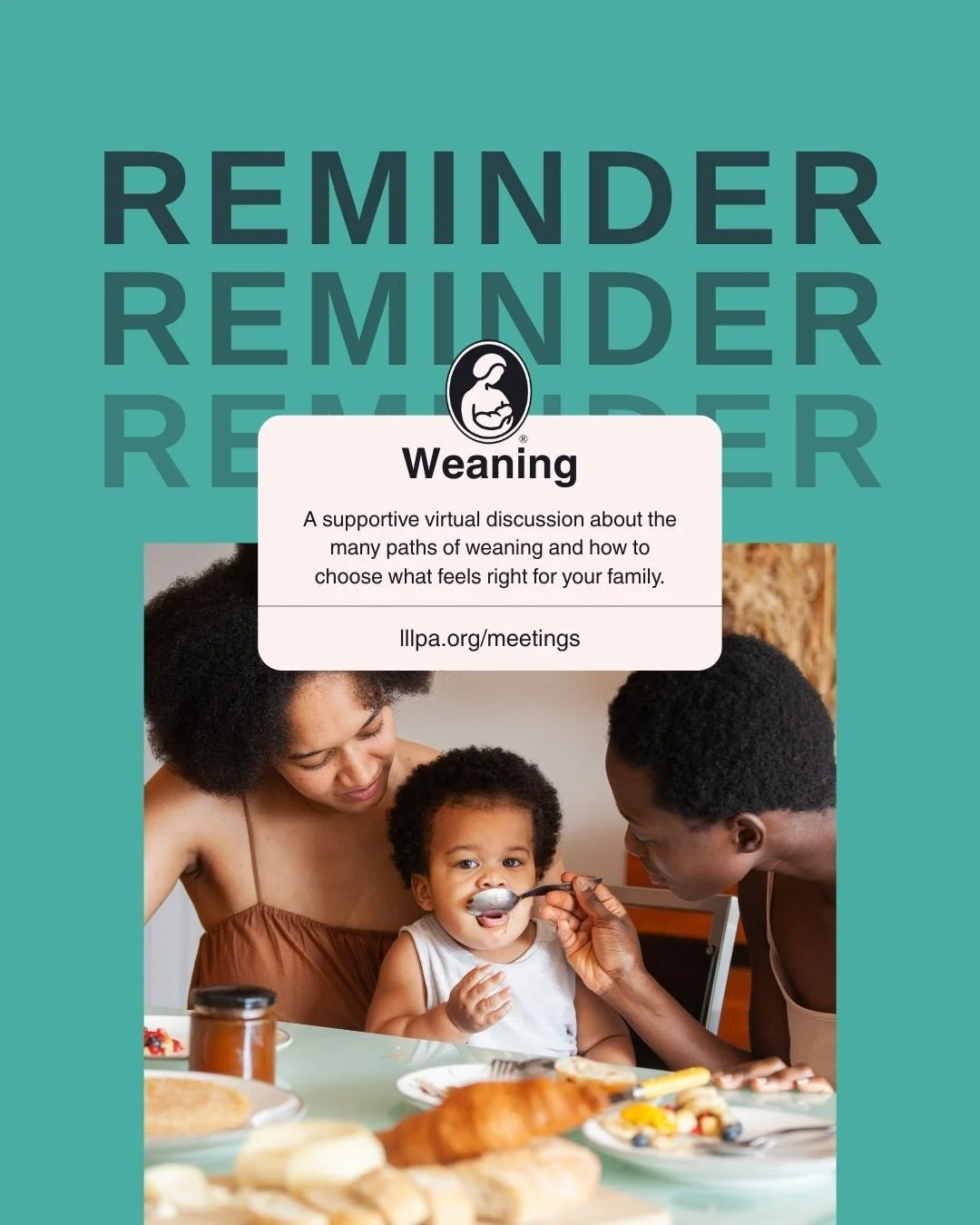 Weaning

A supportive virtual discussion about the many paths of weaning and how to choose what feels right for your family.

6/14/2026 | 3:00:00 PM ET

lllpa.org/meetings